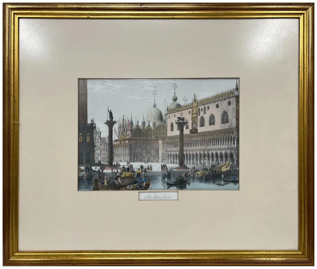 View of the Piazzetta San Marco in Venice, enhanced with 19th-century