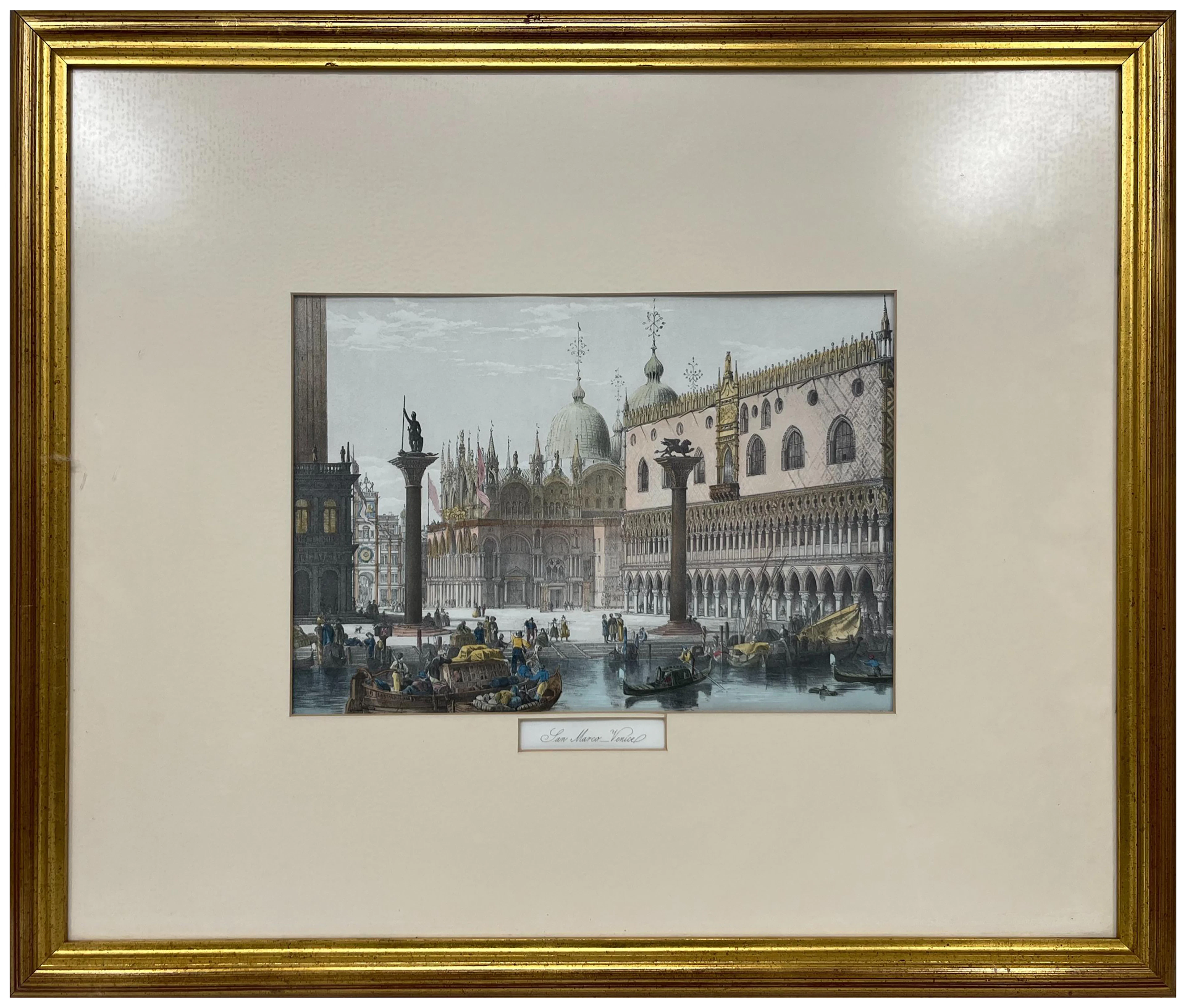 View of the Piazzetta San Marco in Venice, enhanced with 19th-century