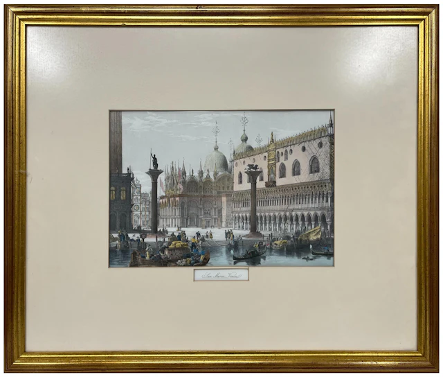 View of the Piazzetta San Marco in Venice, enhanced with 19th-century