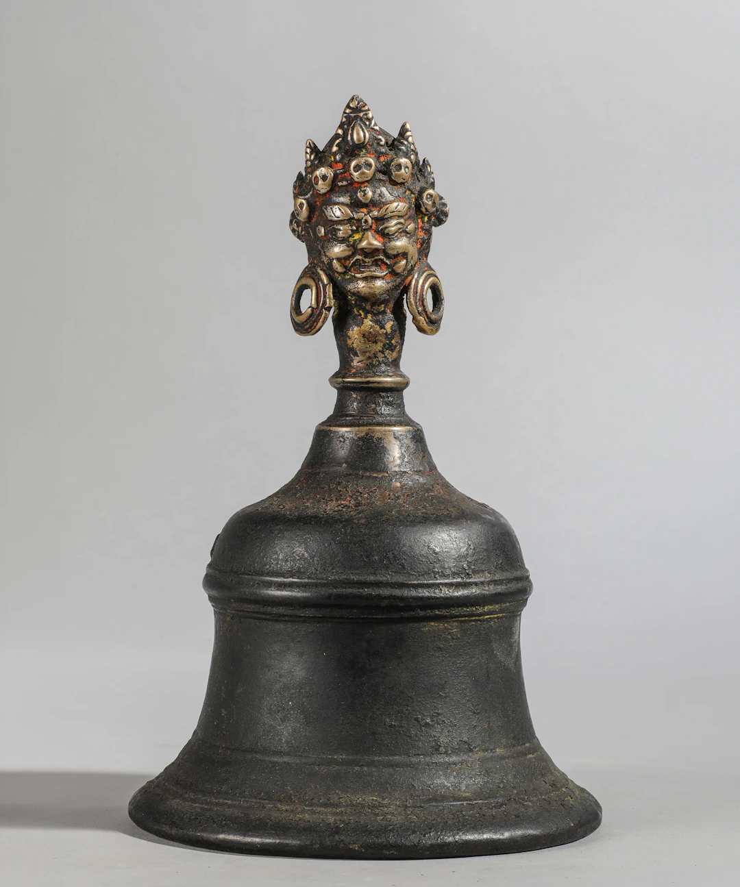 Exceptional Buddhist ritual bronze bell from Tibet, 17th century