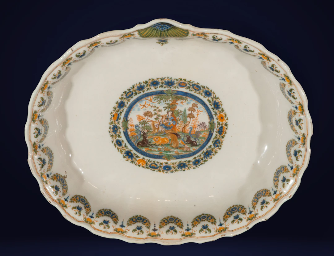 Moustiers porcelain fountain. France. 18th century.