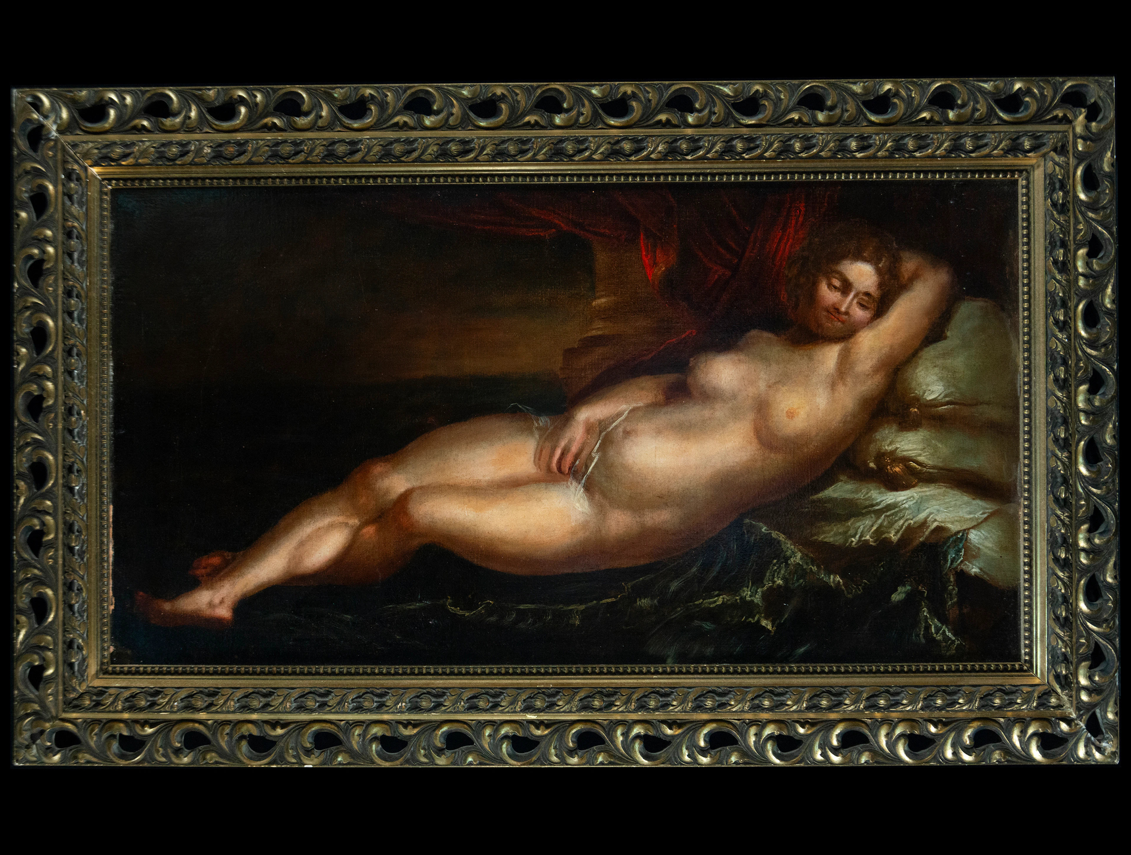 Reclining Nude Lady, Tintoretto's Venetian school of the 17th century