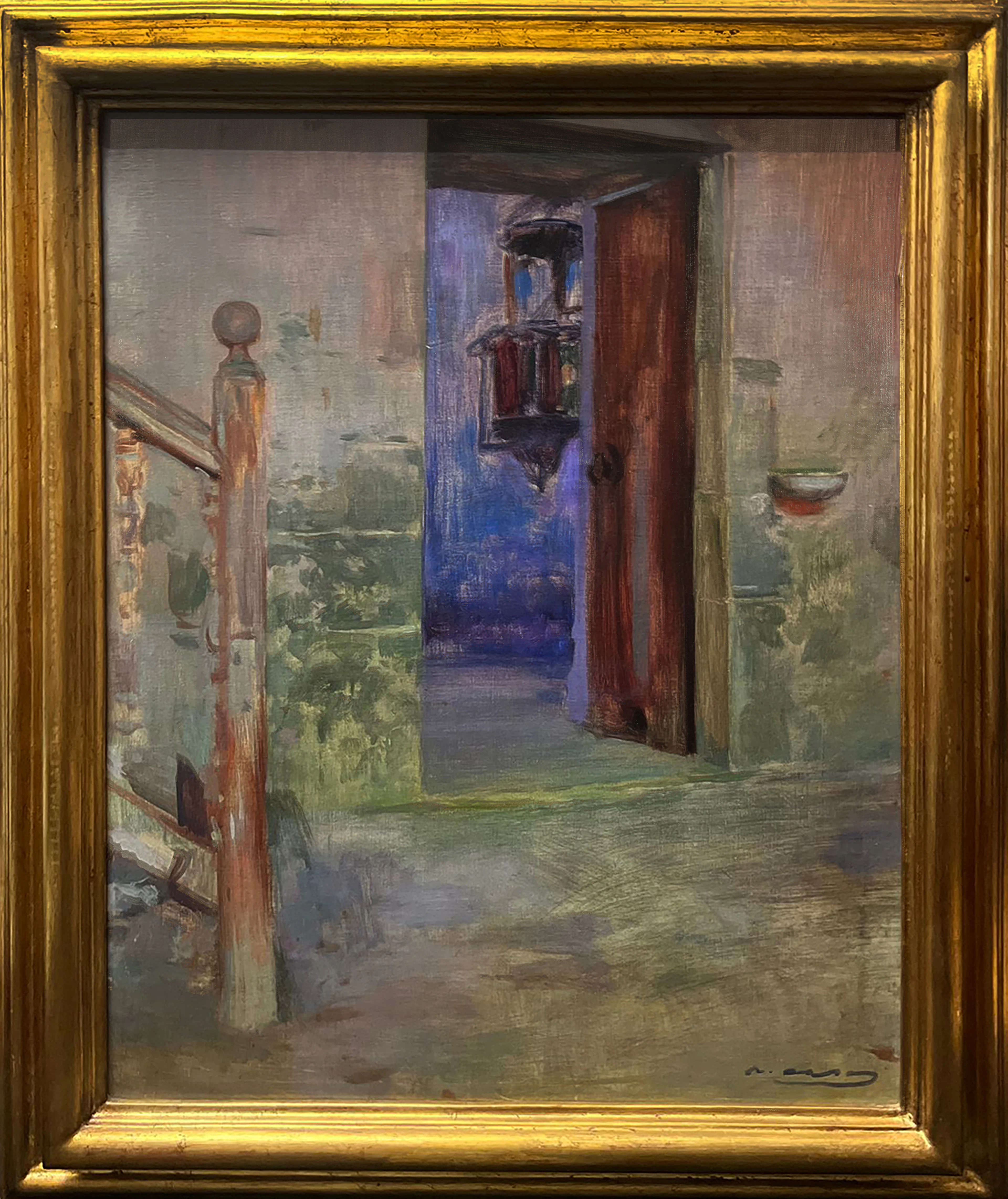 Ramon Casas i Carbó (1866 - 1932) - "Interior of Sant Benet de Bages"