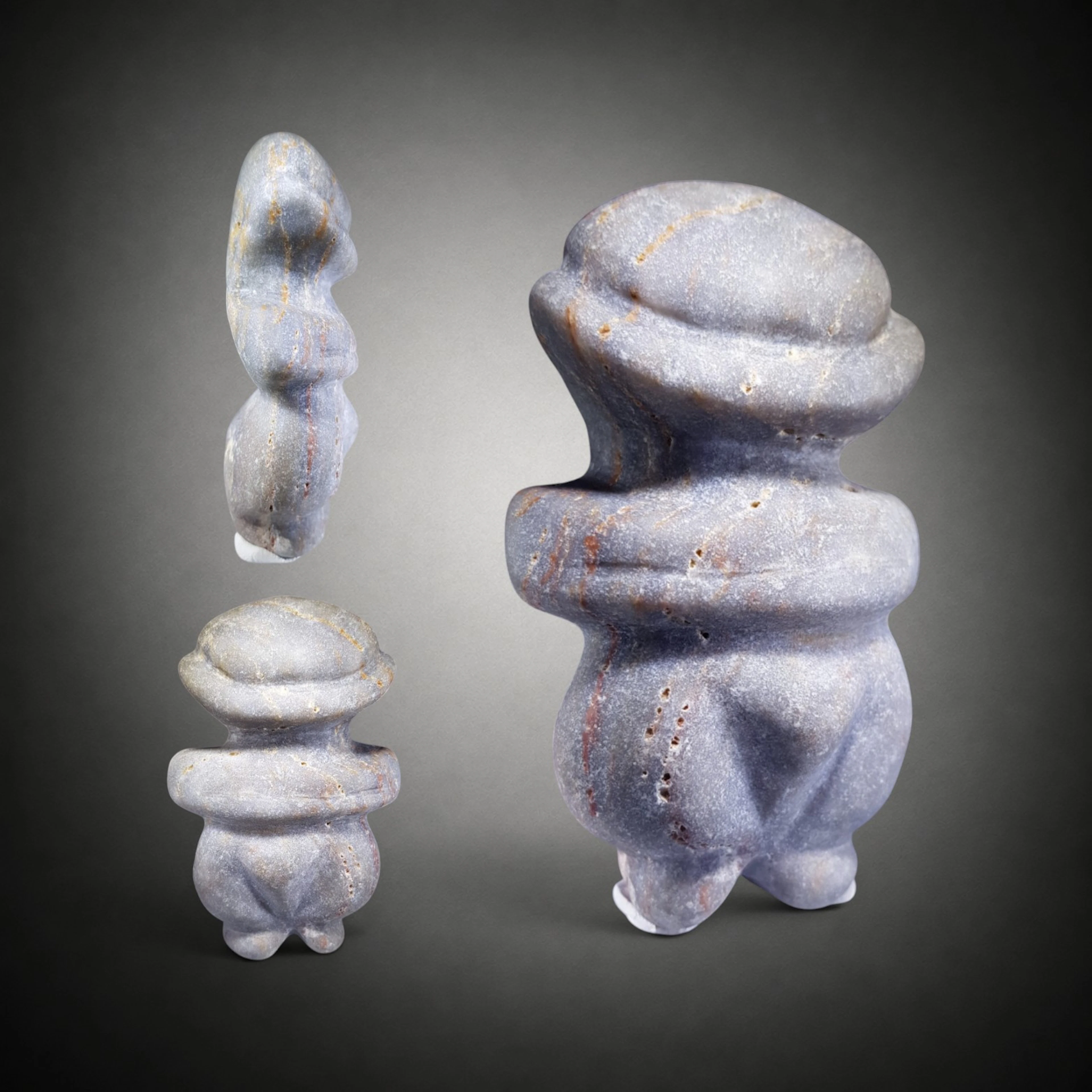 Neolithic steatopygic female figure in marble, Mediterranean region