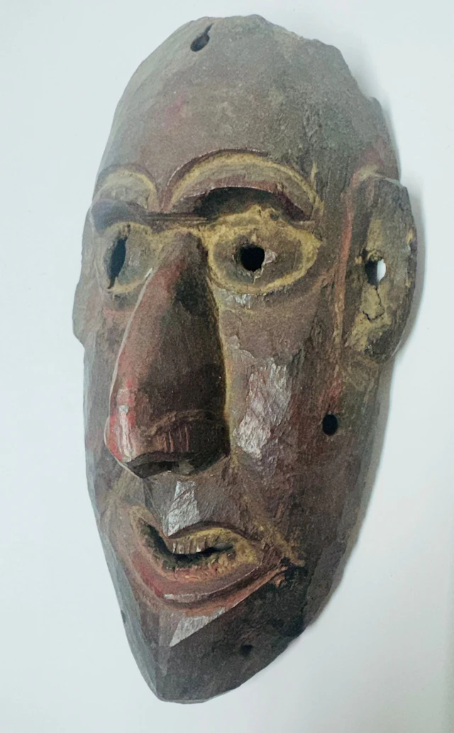Shamanic mask Tibet Himalaya
