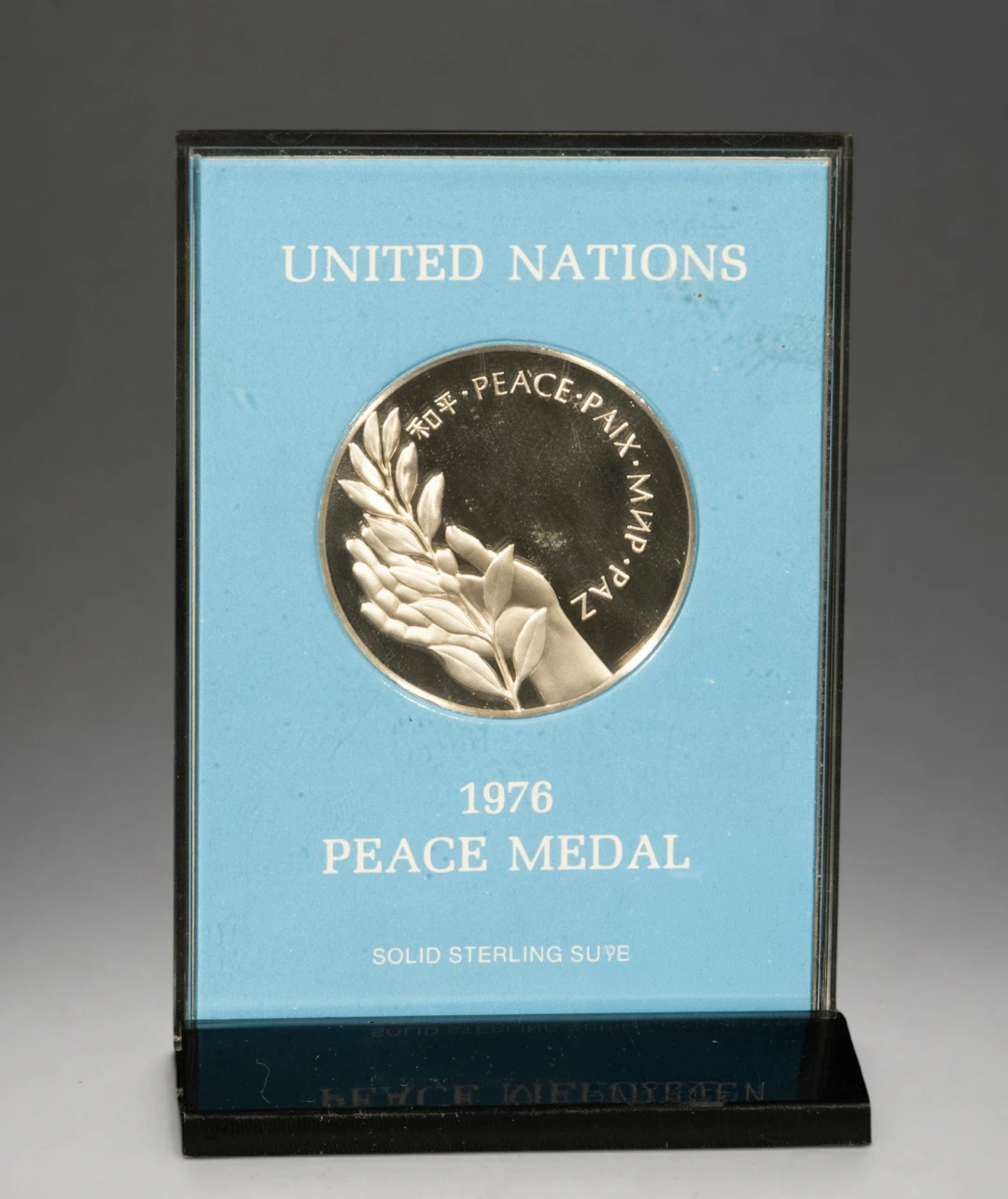 SILVER PEACE MEDAL UNITED NATIONS 1976