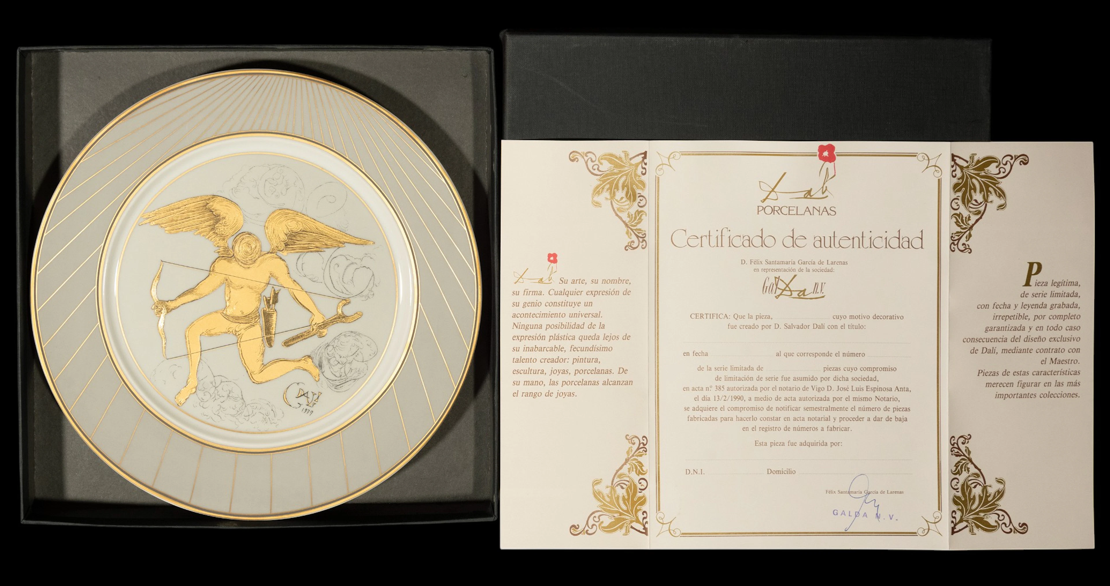 Salvador Dalí plate, 20th century - With box and certificate