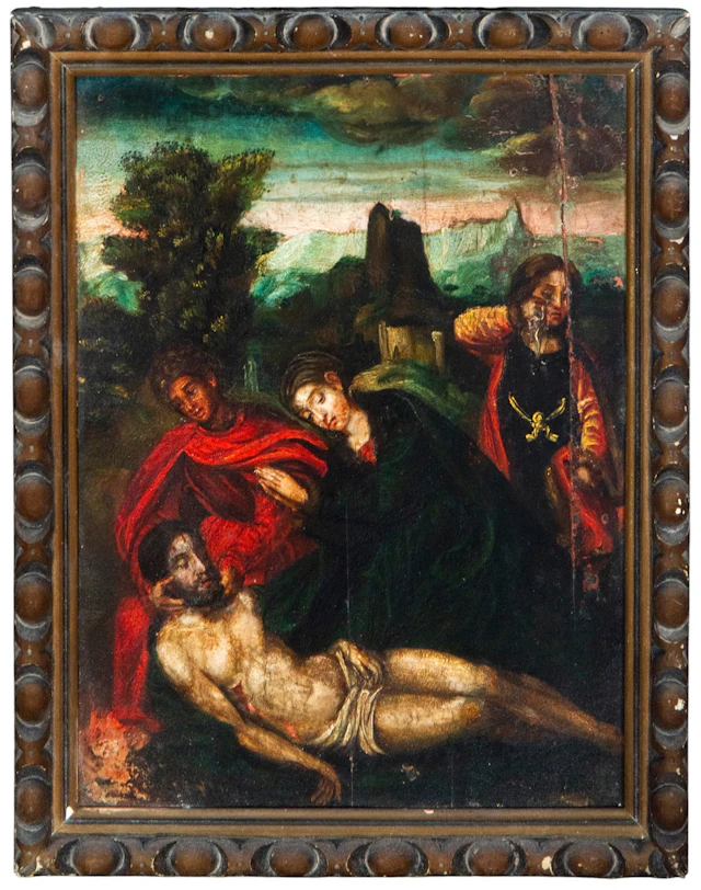 Lamentation over the Dead Christ – European School – 17th Century