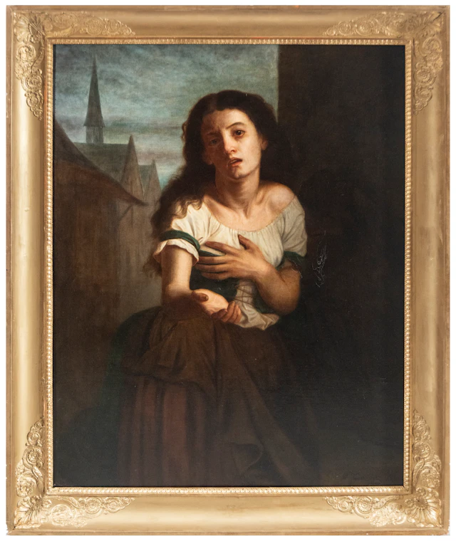 A Beggar Woman, in the style of Hugues Merle (1822–1881), French school