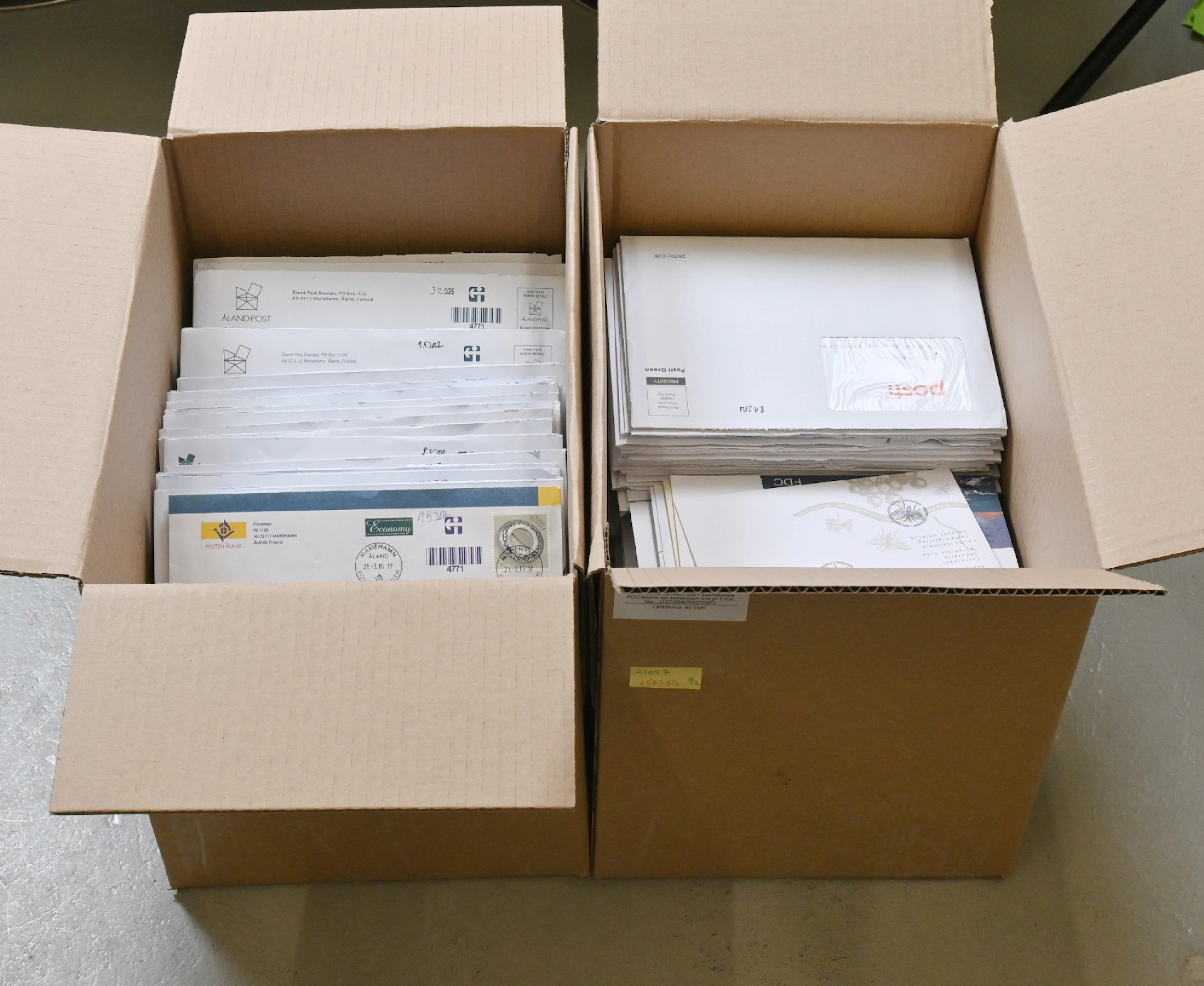 Large mixed selection of Finnish FDCs from the 1980s to year 2021
