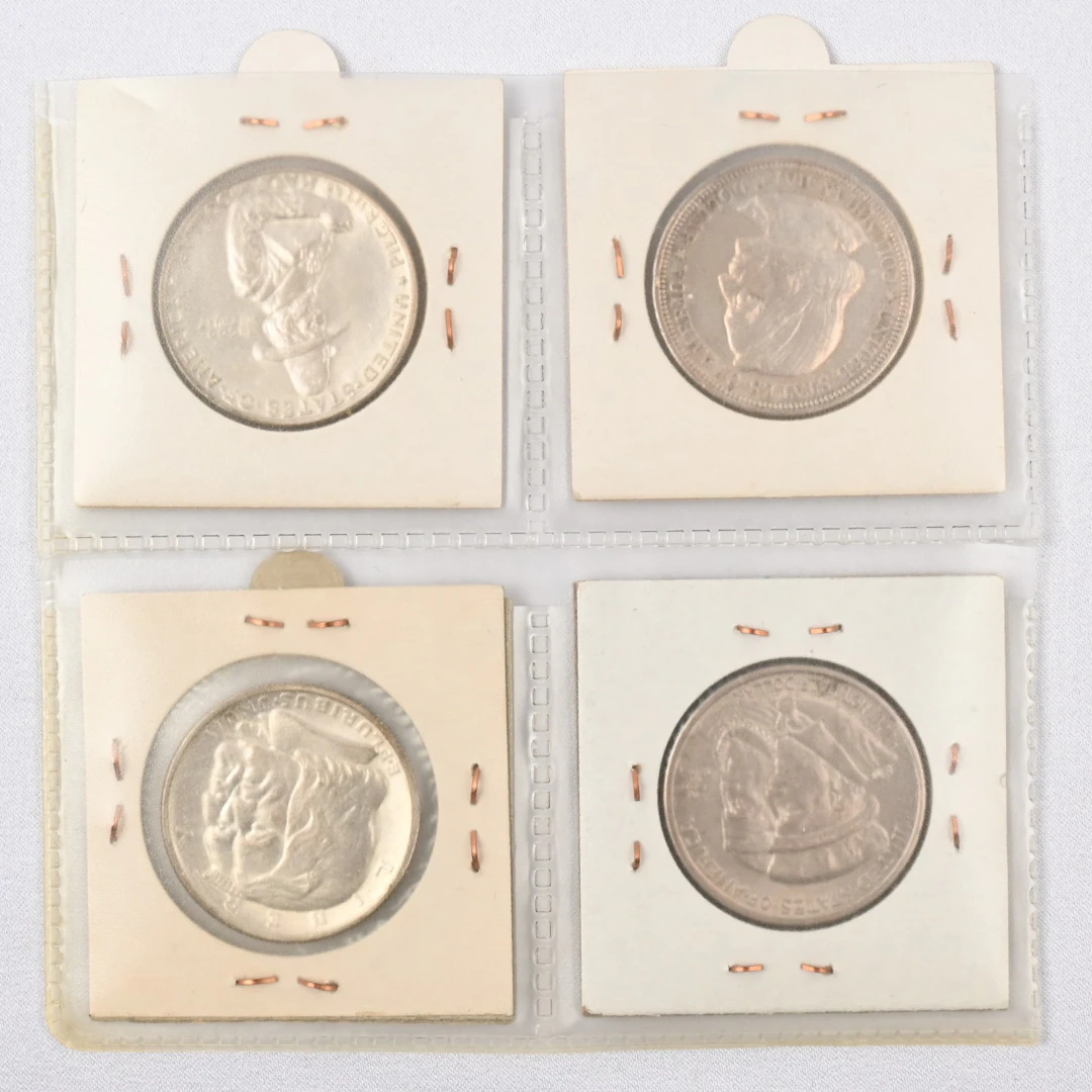 USA, four fine silver ½ dollar commemorative coins: 1893 ”Columbus”