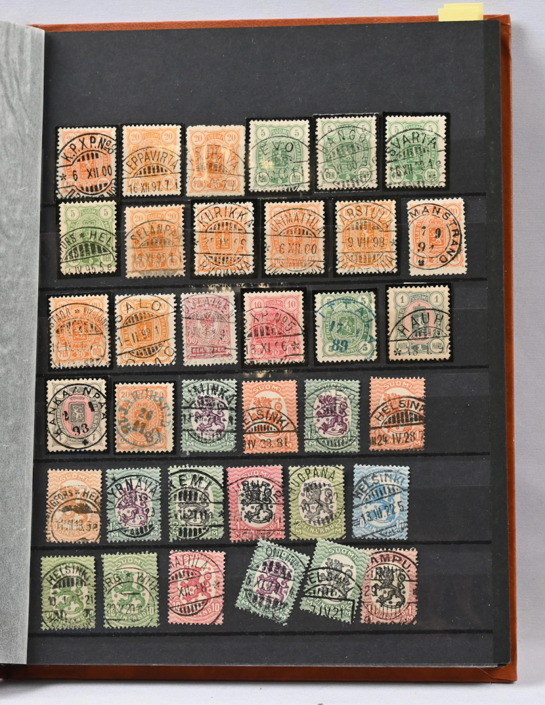 Definitive stamps with superb cancellations approximately 250 pieces