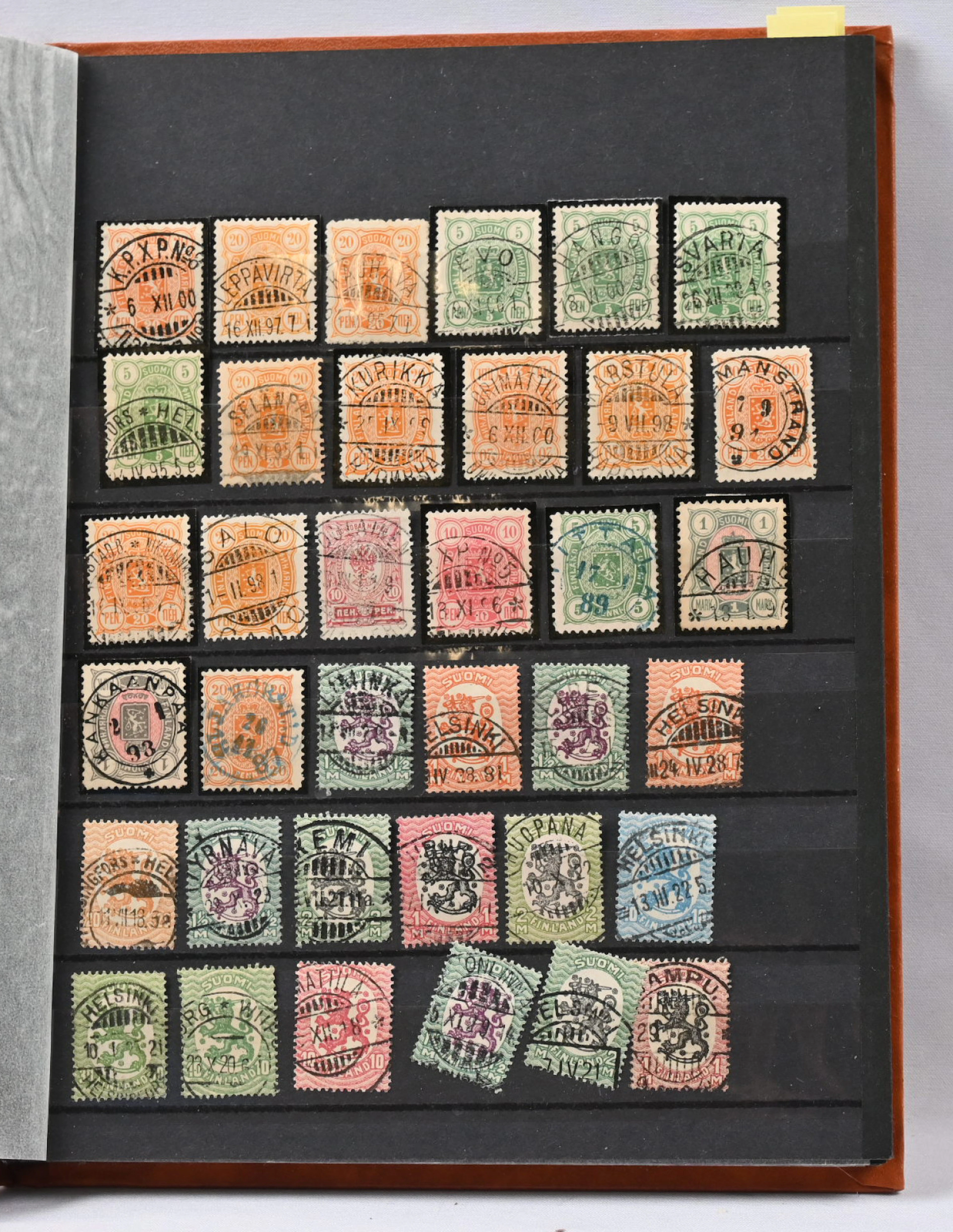 Definitive stamps with superb cancellations approximately 250 pieces