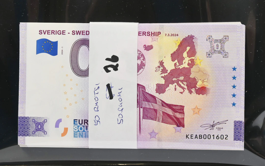 2024 0€ Finland and Sweden NATO membership 50 + 50 banknotes. In total