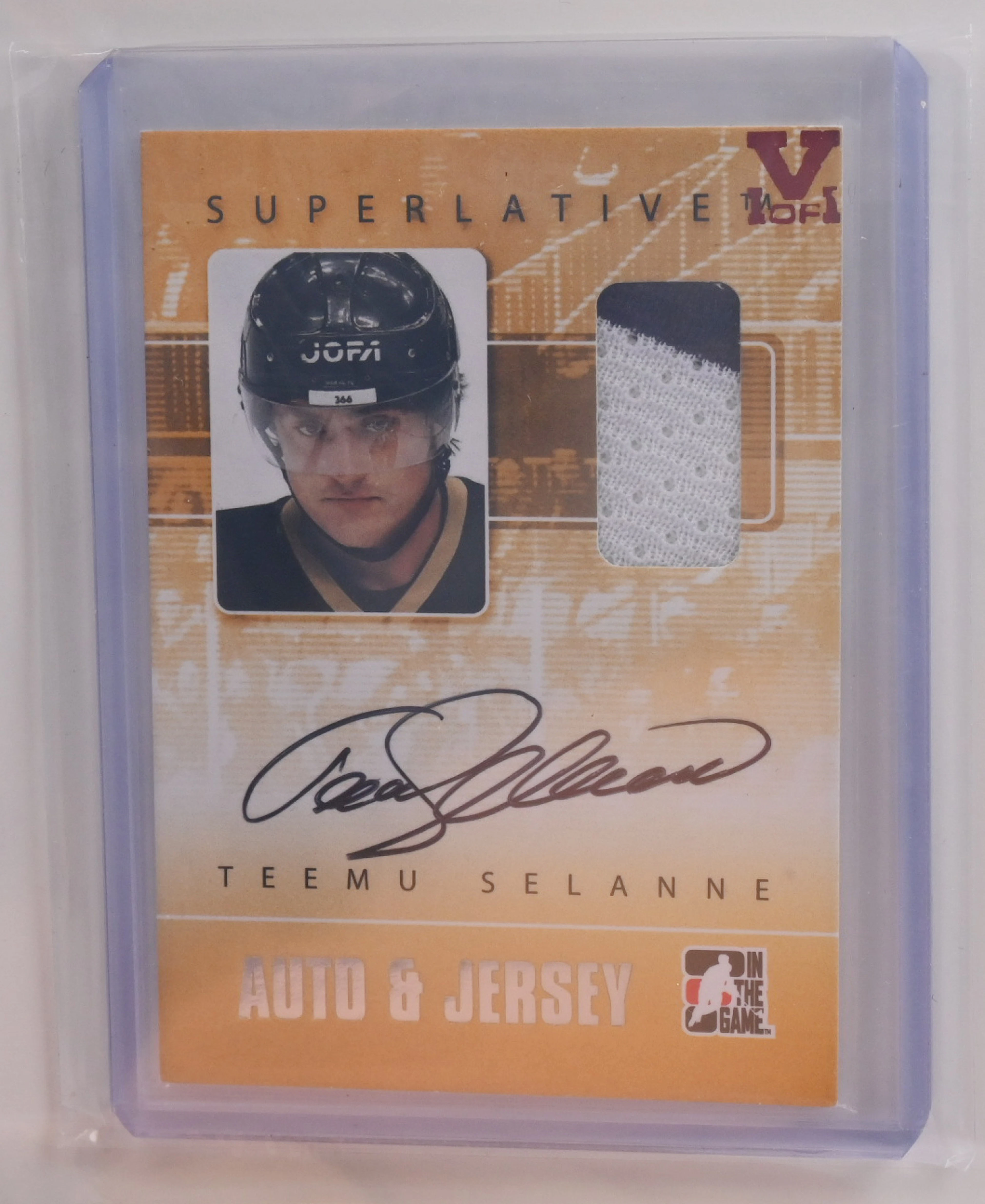 Teemu Selänne 2008 Superlative Auto & Jersey autograph 1/1 vault.
