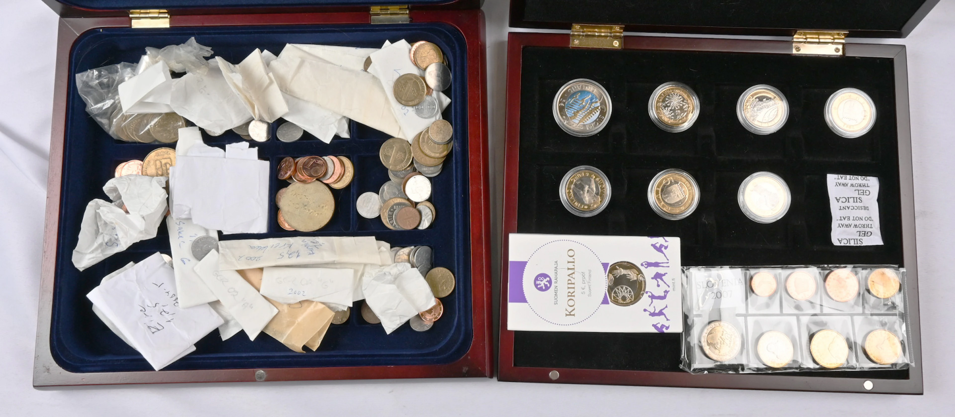 Fine selection of euro coins eg. 5€ strikes nine pieces, eight coin