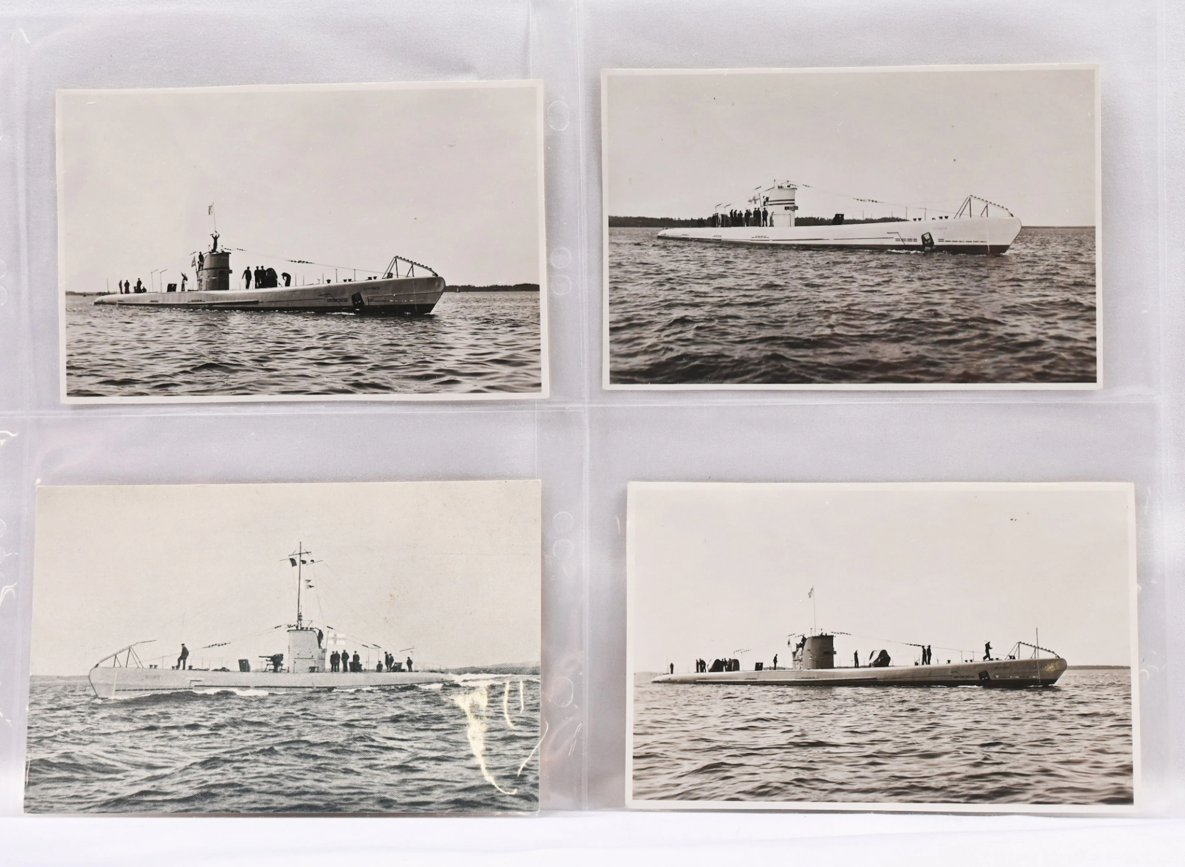 Small selection of Finnish cards / photograph related to submarines.