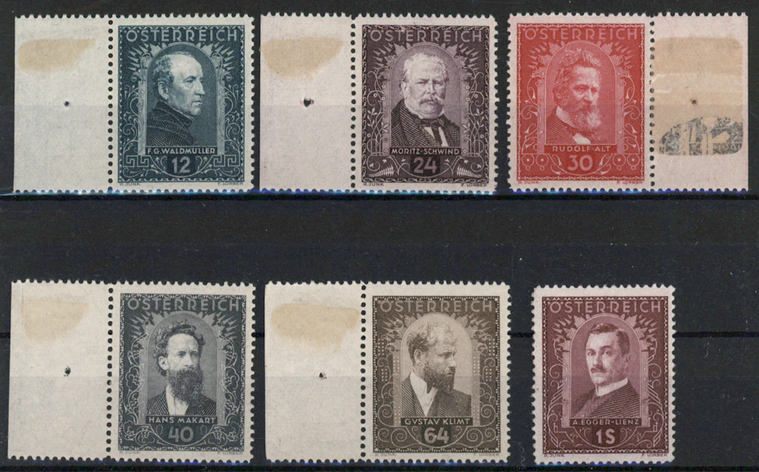 1932 Painters Mi 545-550, very fine mint ** set, hinge remnants on the margins.