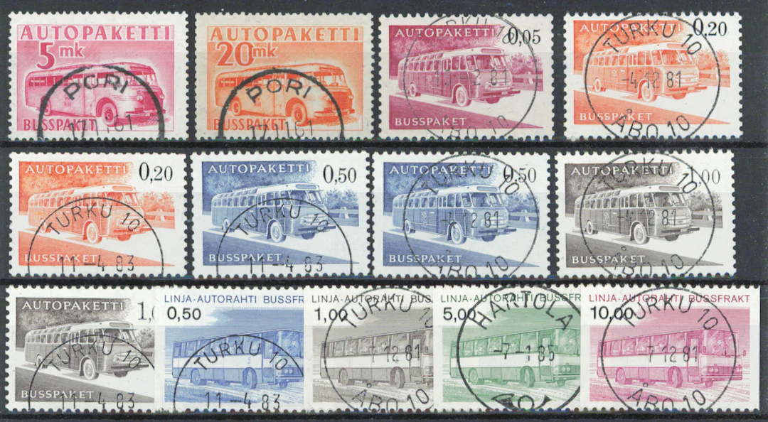 1952 - 1981 selection of superb cancellations on stockcard.