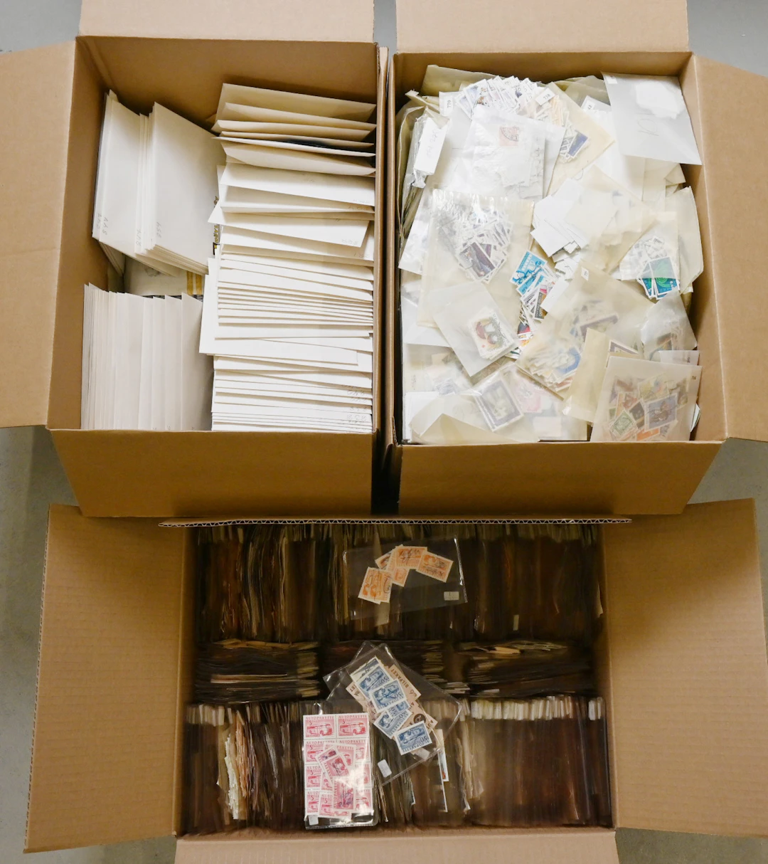 From 1875 to the 1980s large selection of used stamps in glassines