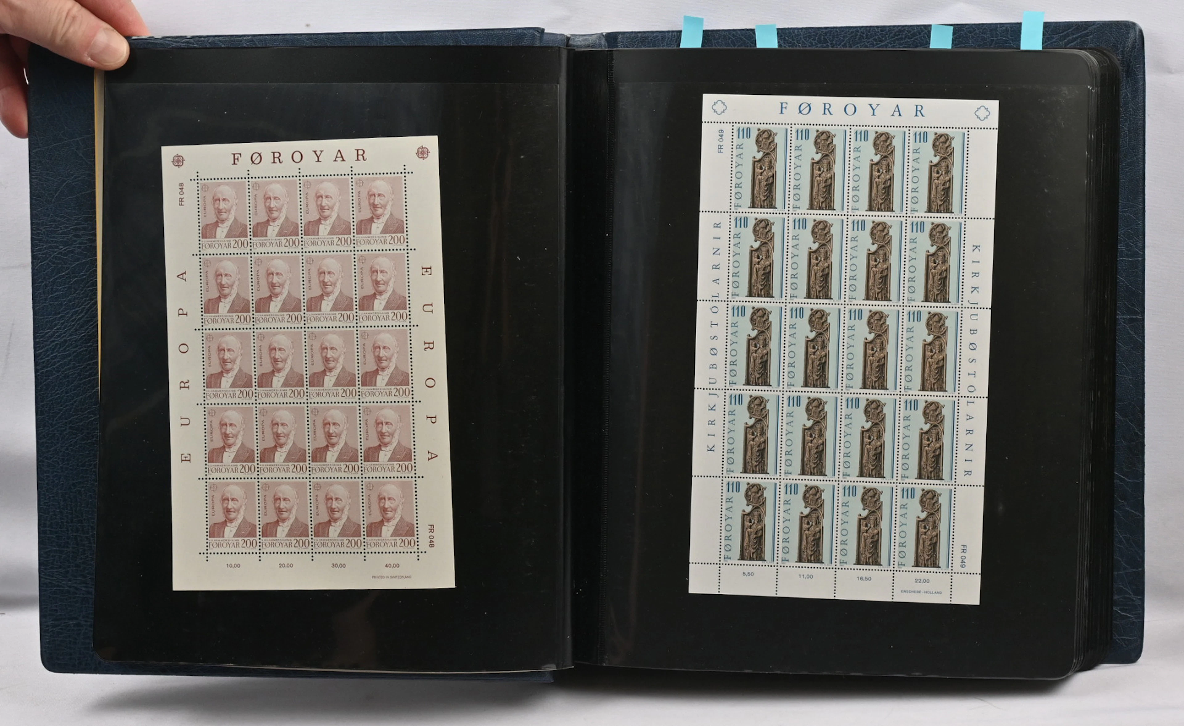 1980 - 1987 fine collection of MNH ** complete sheets in a fine album.