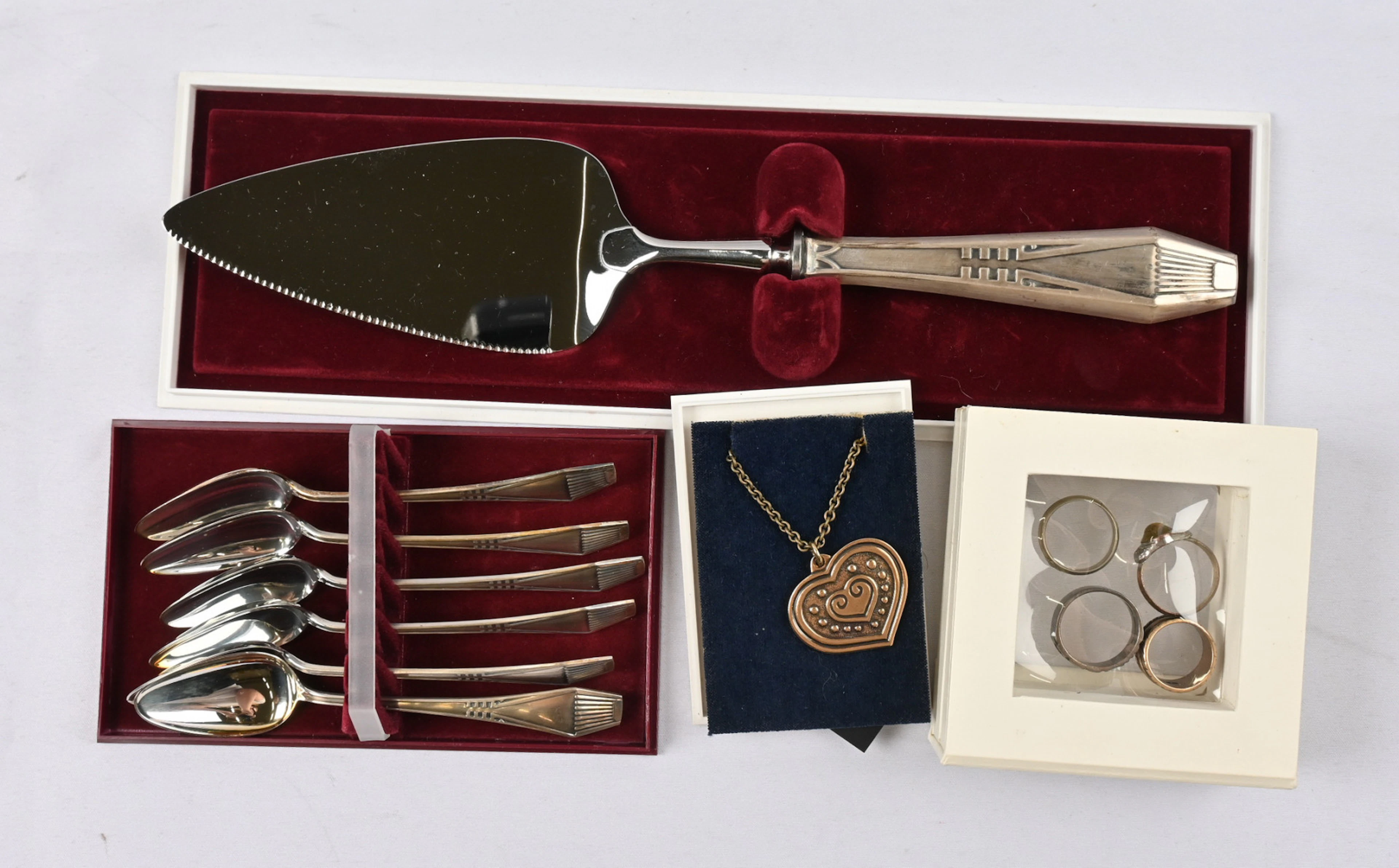 Suomi coffee spoon silver (830) six pieces and additionally a cake