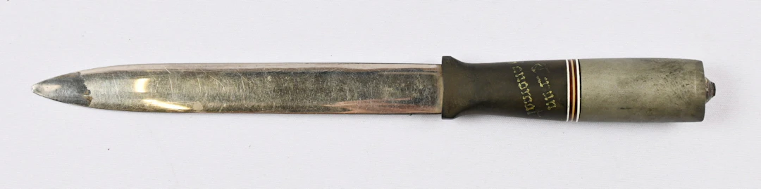 Paper knife with the text "Turun Sanomat", blade length approx. 11.5 cm.