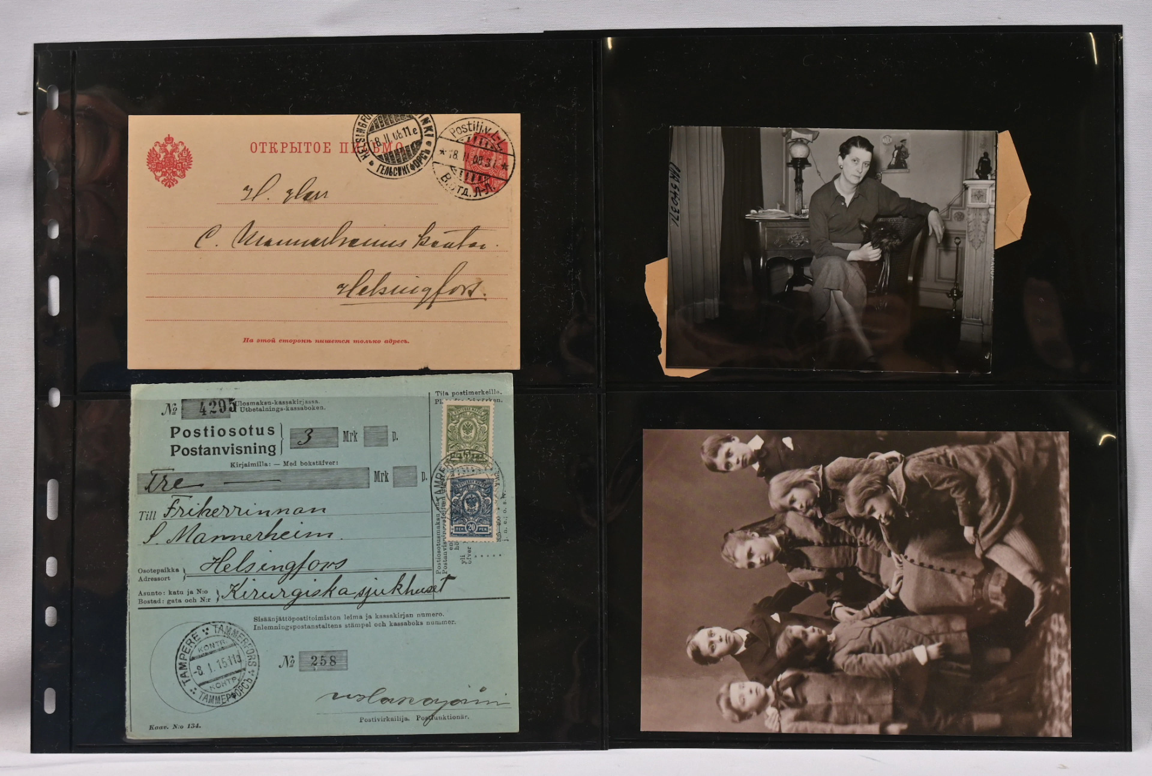 Money order sent to Sophie Mannerheim (the Marshal's sister) from