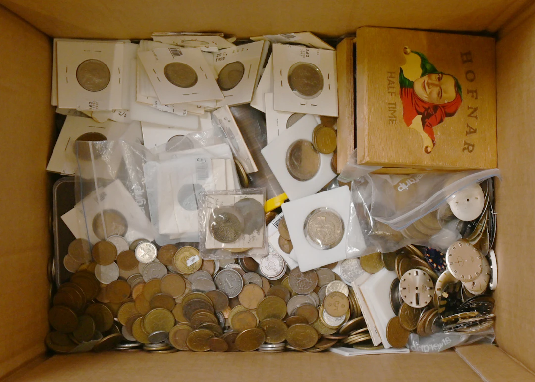 Whole world coin lot from old to new, ca. 8 KG