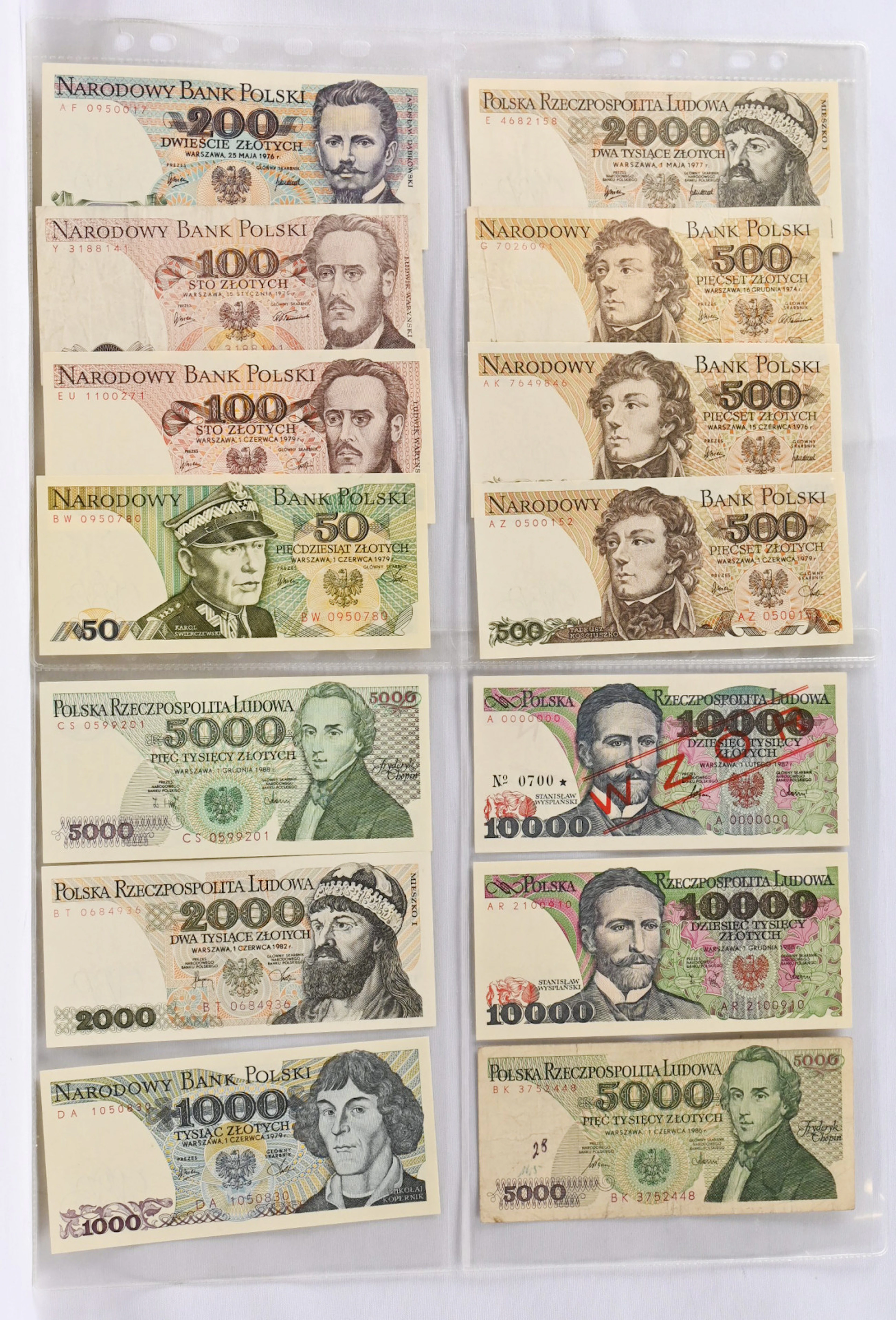 Poland 1965 - 2014 fine collection of over 50 different banknotes