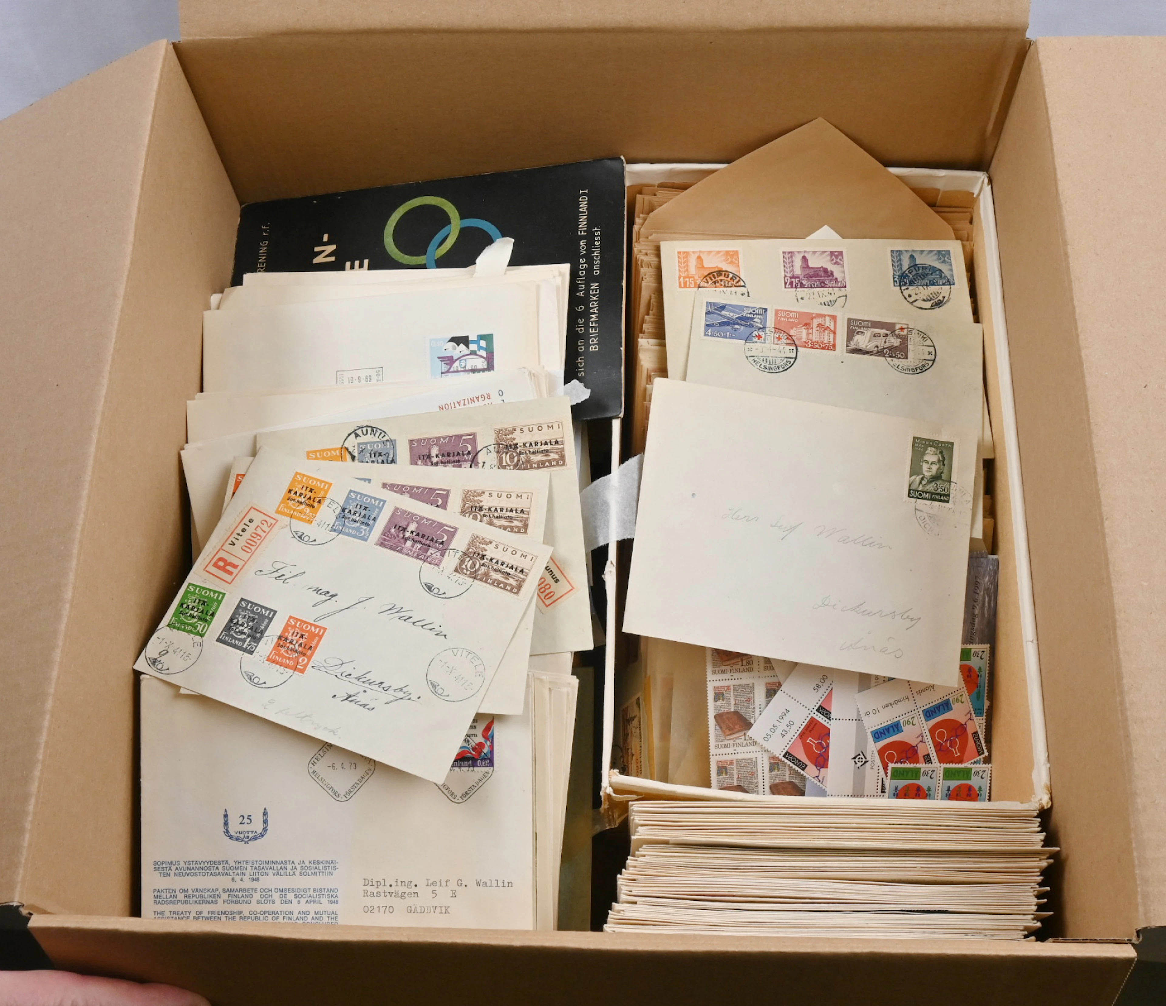 Box including a selection of eg. over half a kilo in bags used and