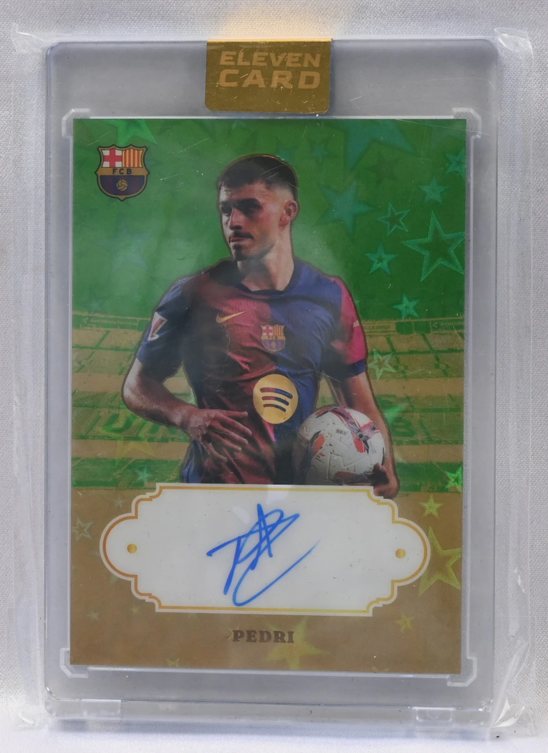 Eleven Card 1 of 1 Black Box Pedri Barcelona autograph (on-card autograph