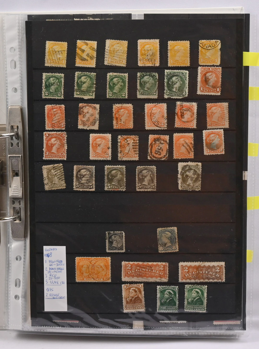 1868 - 1973 used basic collection on album pages and some additional
