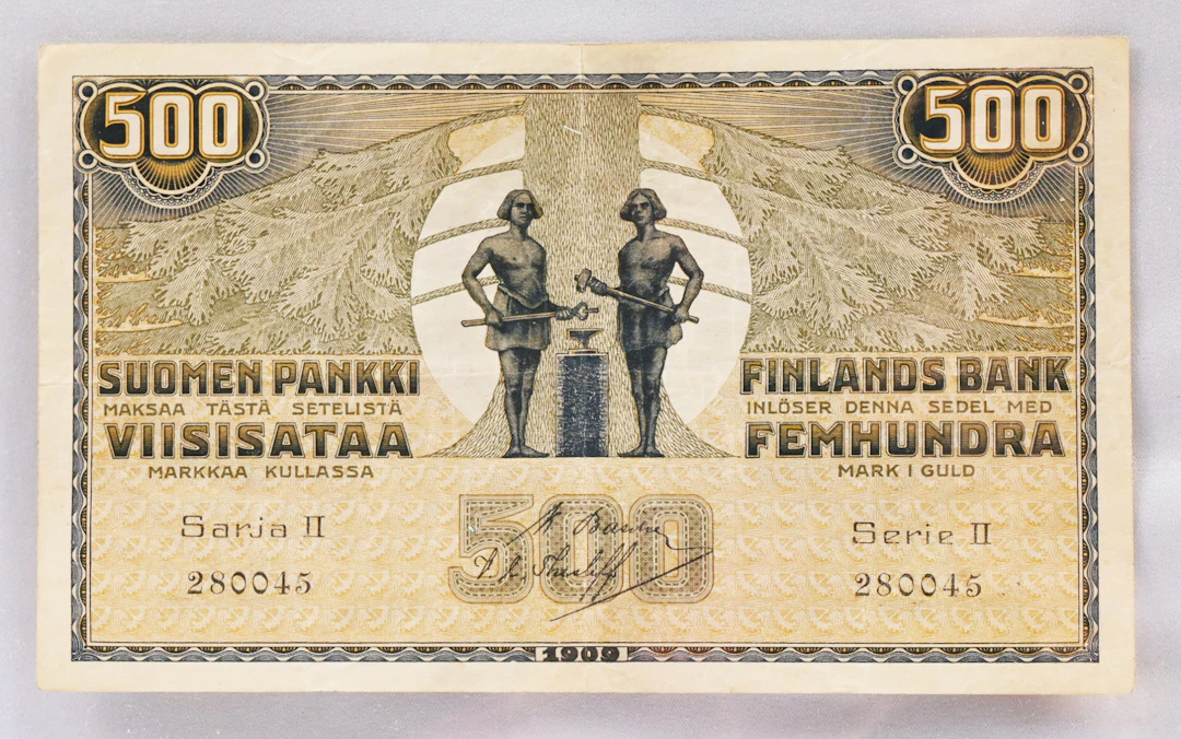 1909 500 markka Series II, condition 1.
