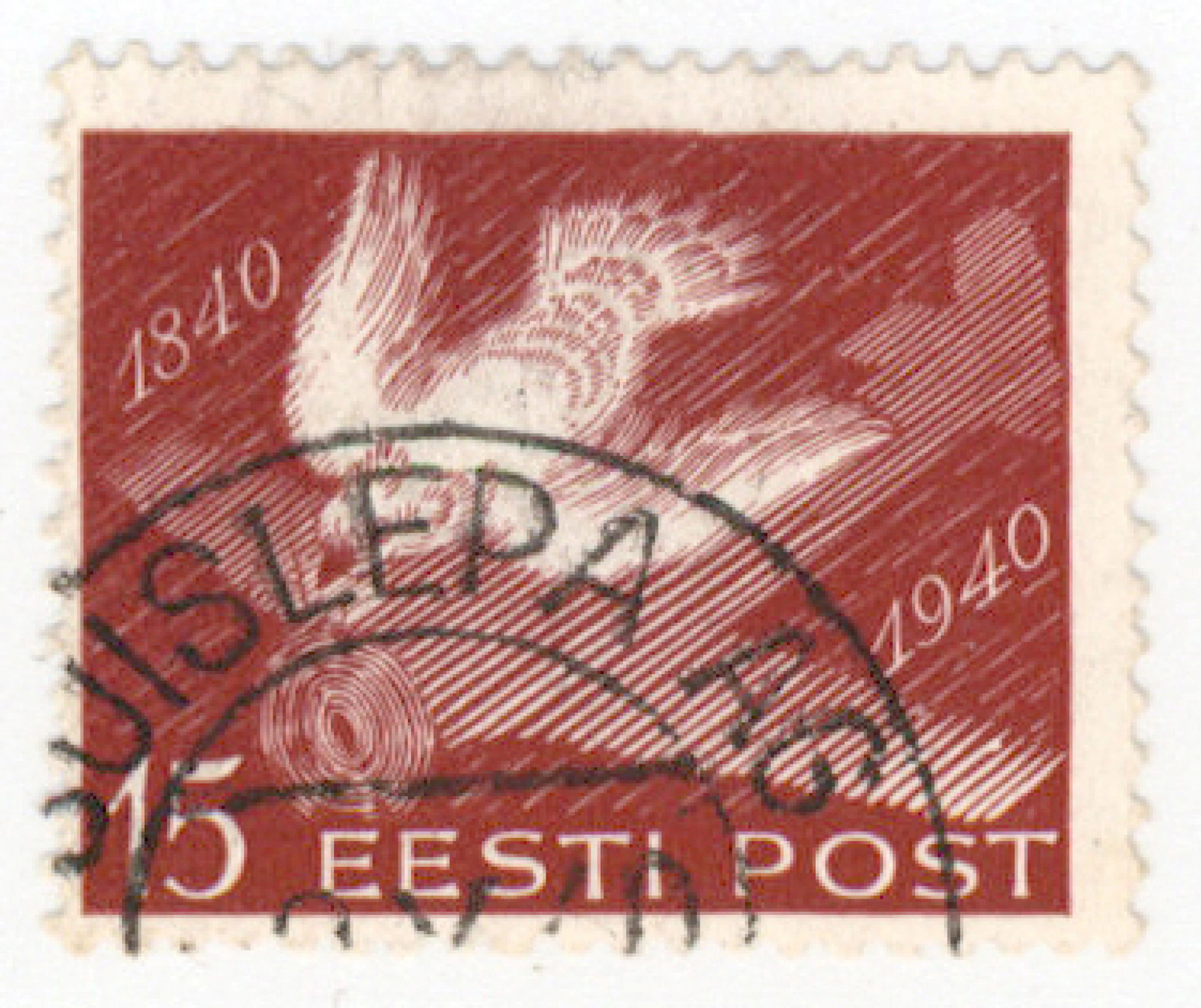1940 Dove 15 s brownish red Mi 162x, beautiful used stamp on white