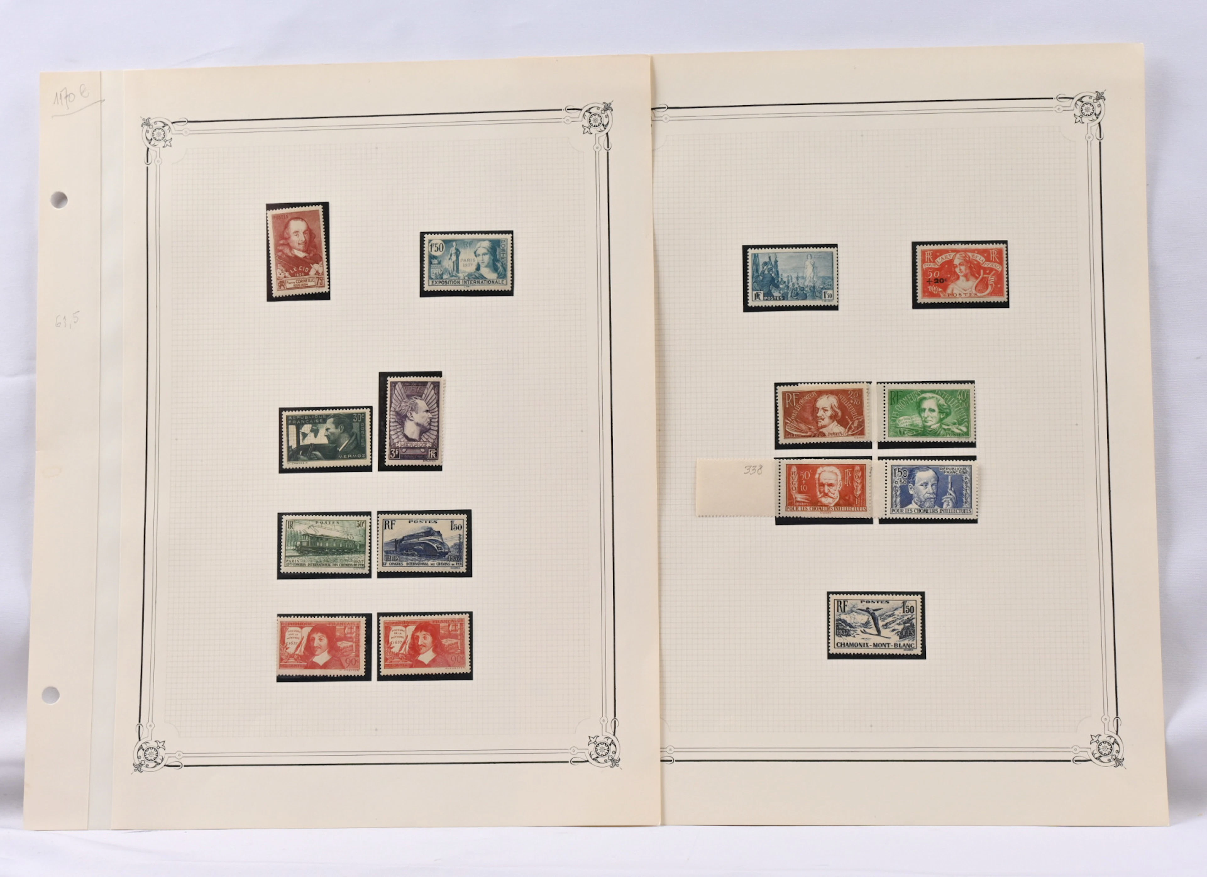 1937 - 1941 very fine mint ** collection on pages, Michel over 1.100€.