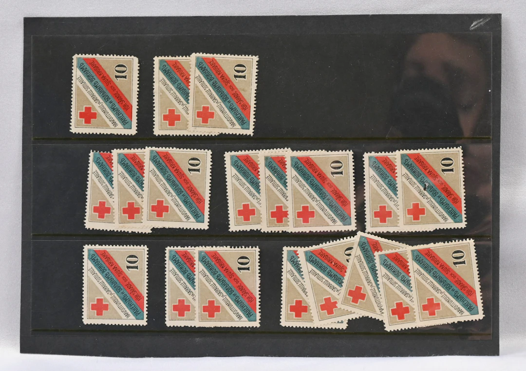 Selection of cinderella stamps for wounded and sick soldiers