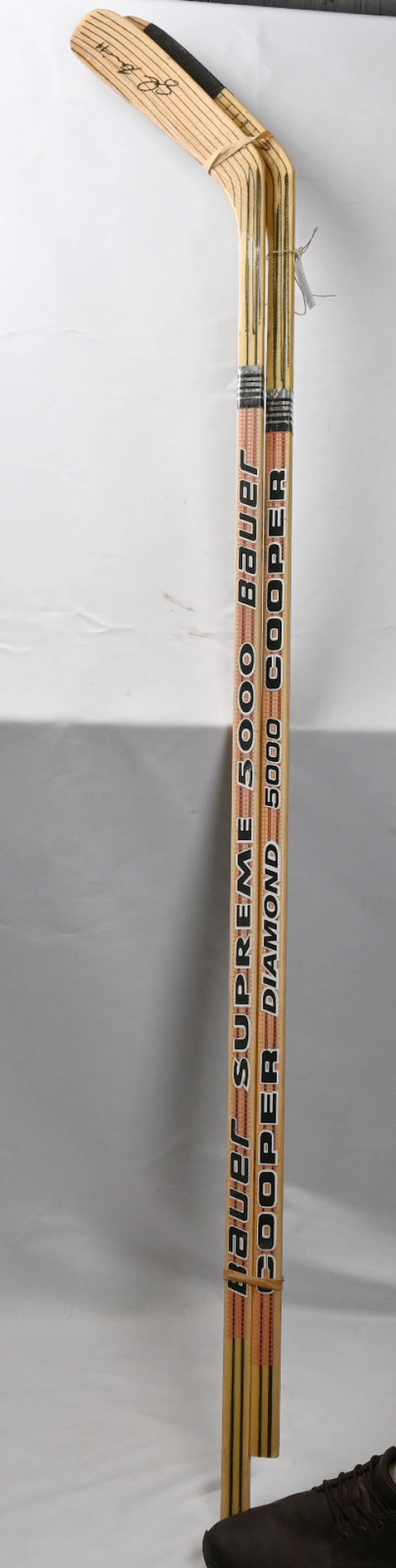 Hockey sticks two pieces, both of Saku Koivu. Signature on the blade