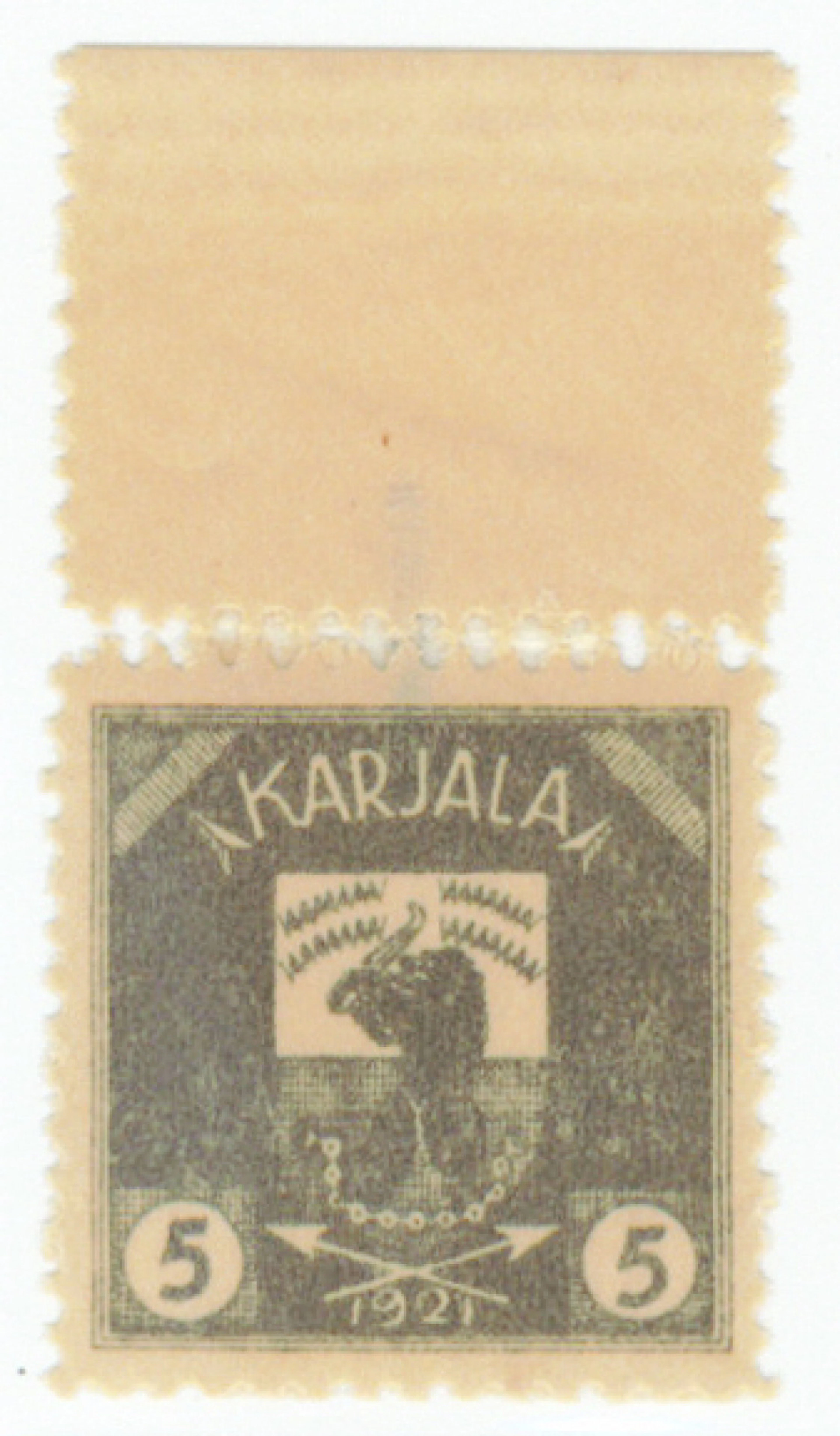 5 penni beautiful DOUBLE PERFORATION with sheet margin, reinforced