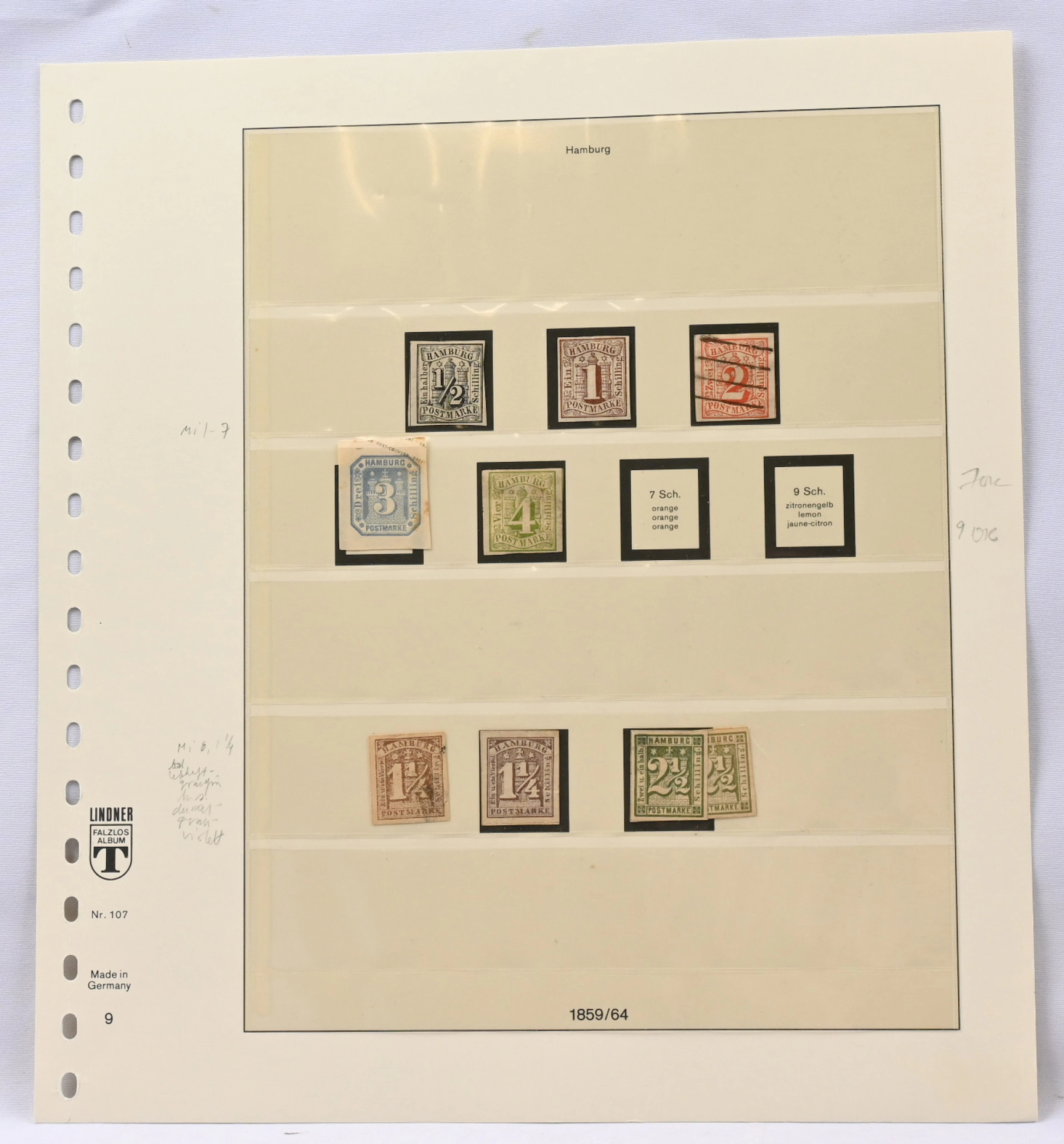 Hamburg, Hannover and Helgoland, interesting collection on pages