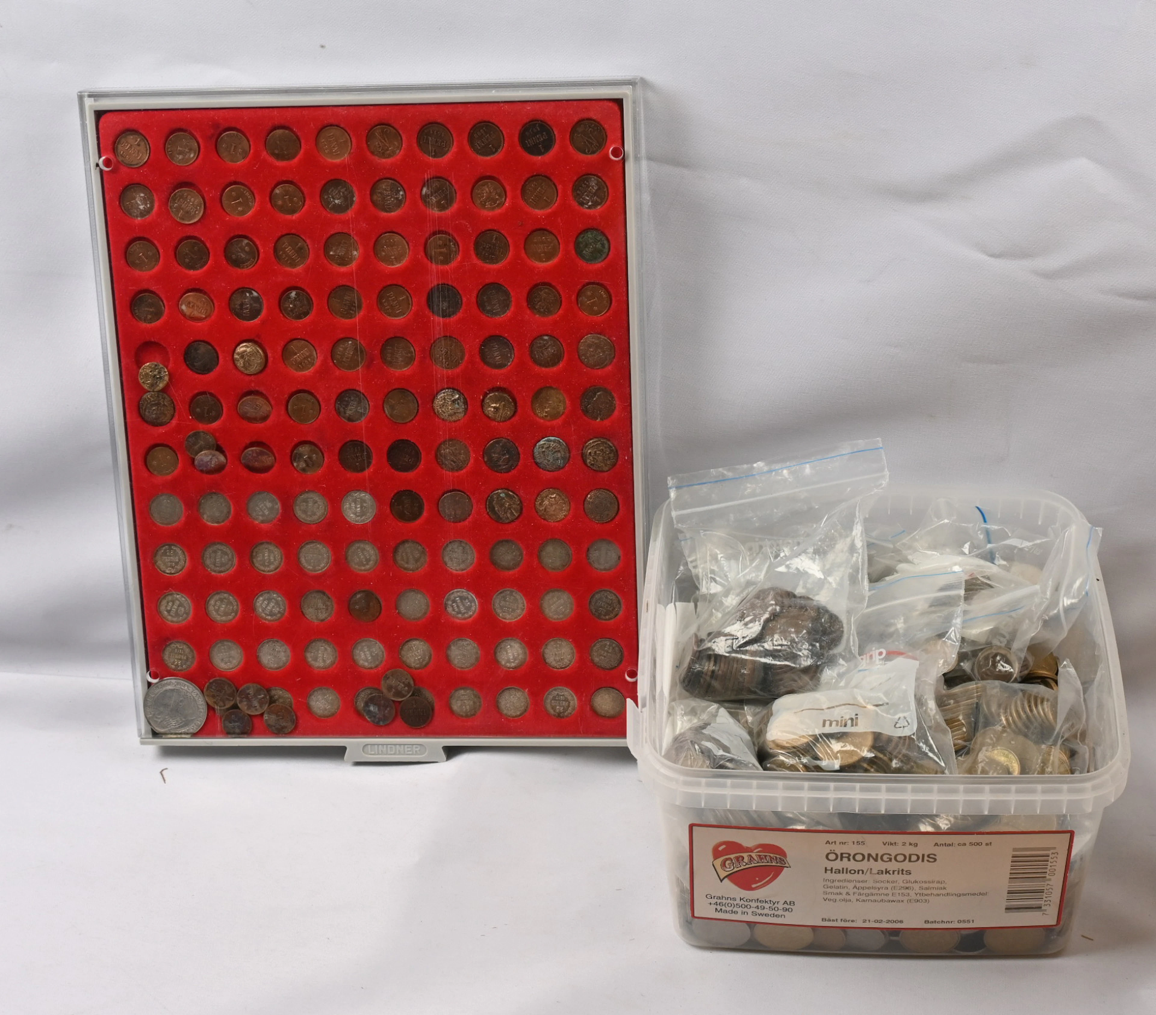 Selection of common coins ca. 8 KG, including also some older silver