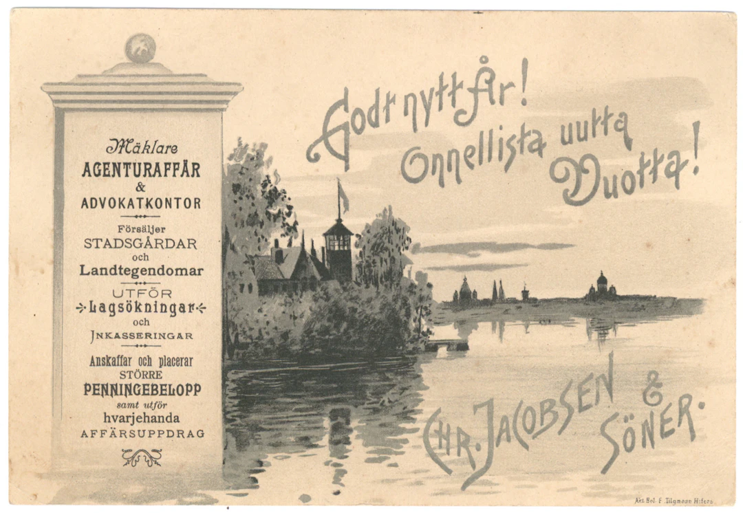 Chr. Jakobsen magnificent OUV card.