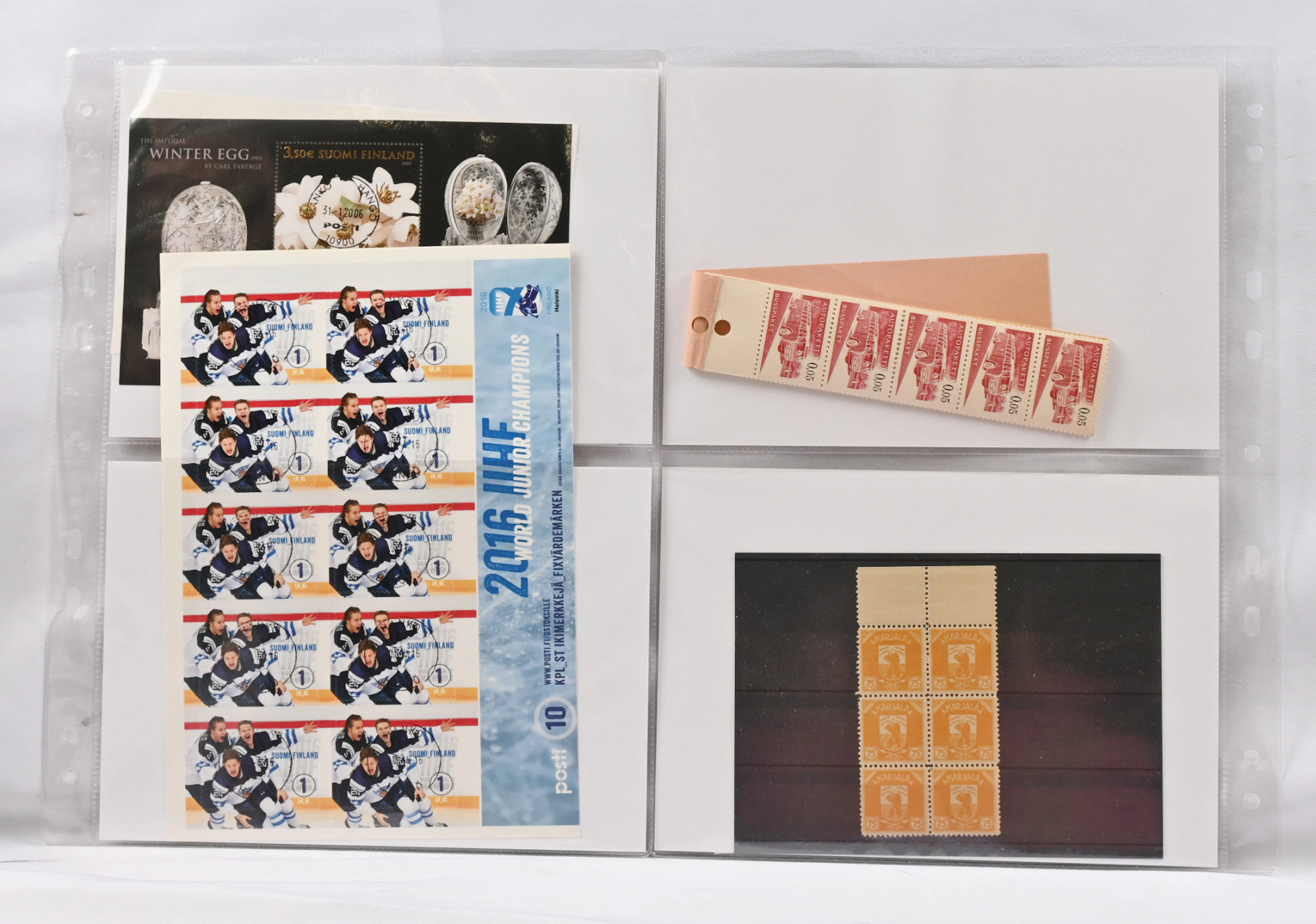 Some varieties etc. material on pages, eg. bus parcel stamps etc.