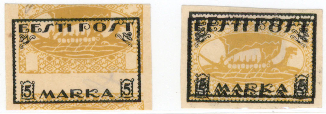 1919 Viking ship 5 markka Mi 13, unused stamp without gum (*) with