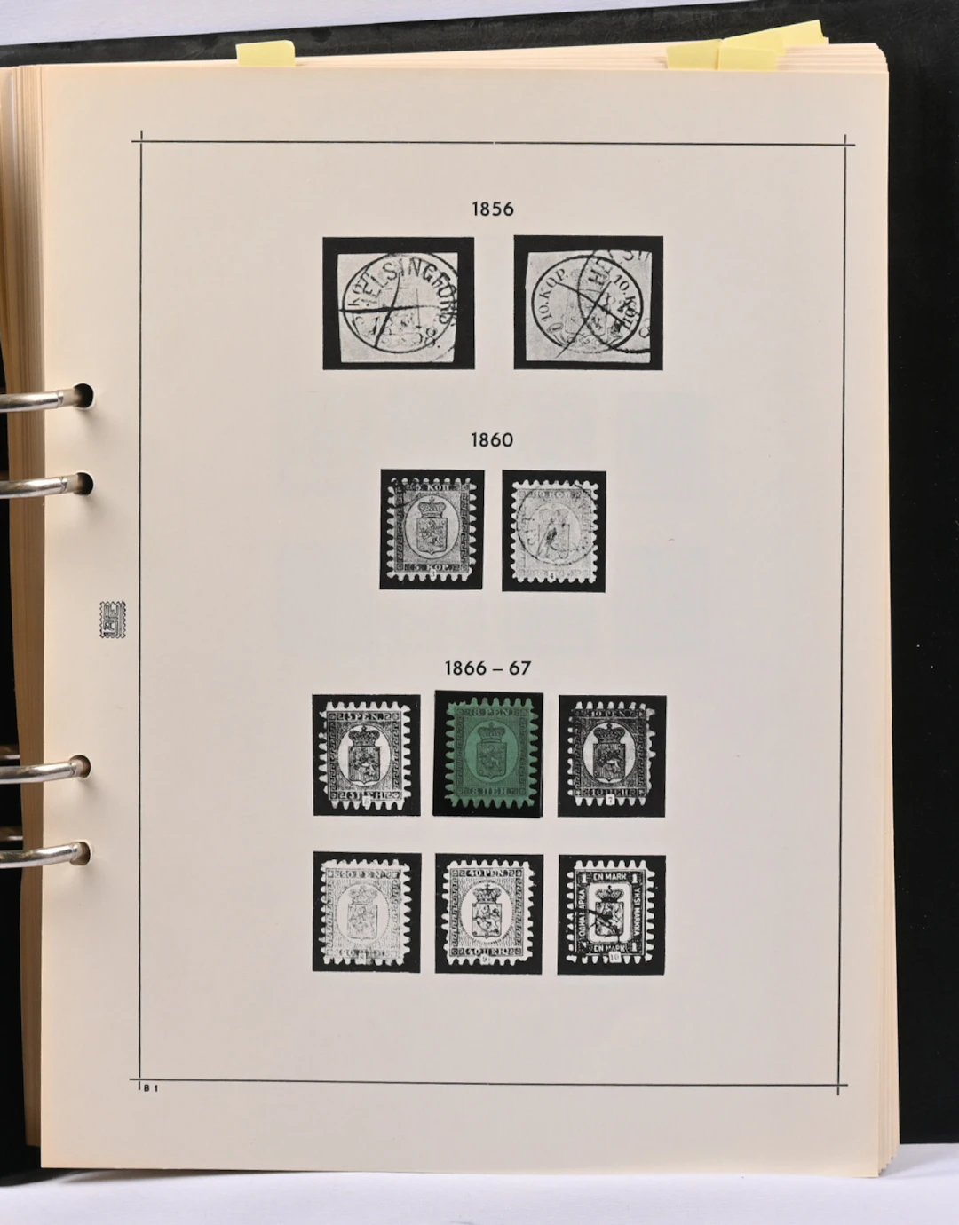 1866 to the 1970s collection of mint material on pages in an album
