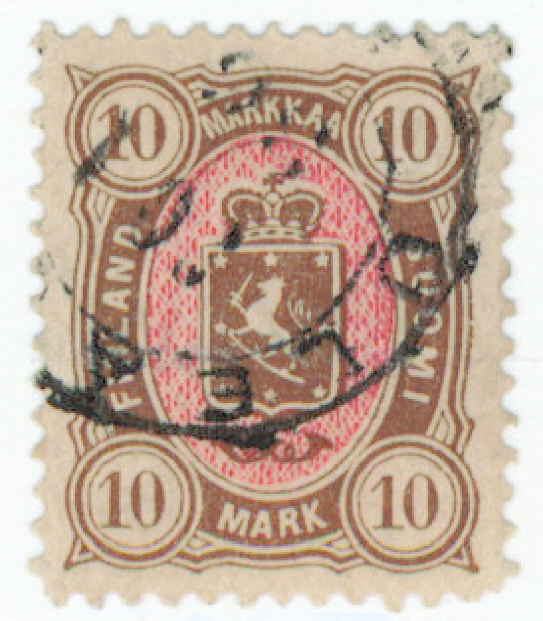 10 markka beautiful Uleåborg 1886 (L. 26)