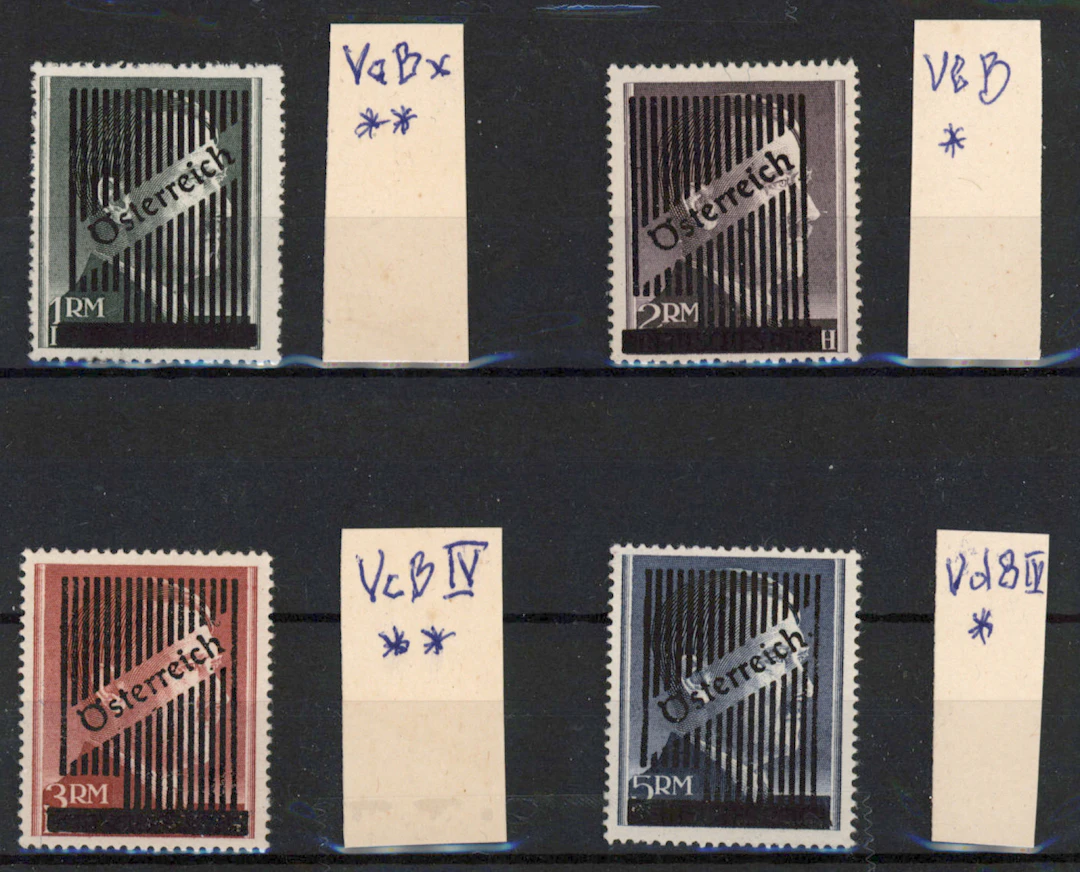 1945 Hitler unissued stamps Mi VaBx **, VbB *, VcB IV ** as well as