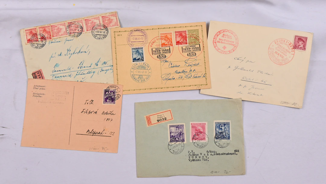 Bohemia and Moravia 1935 - 1945 postal item lot of over 100 items