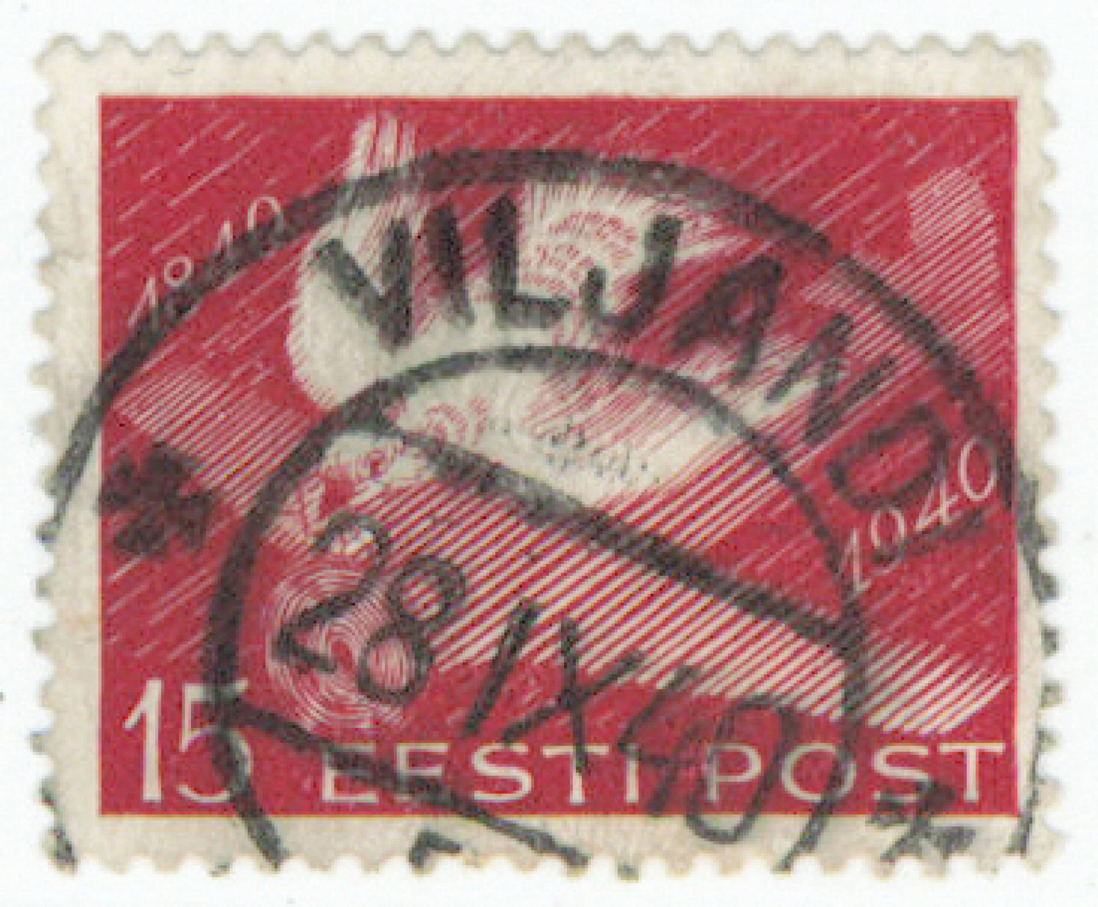 1940 Dove 15 s brownish red Mi 162x, extremely beautiful used stamp