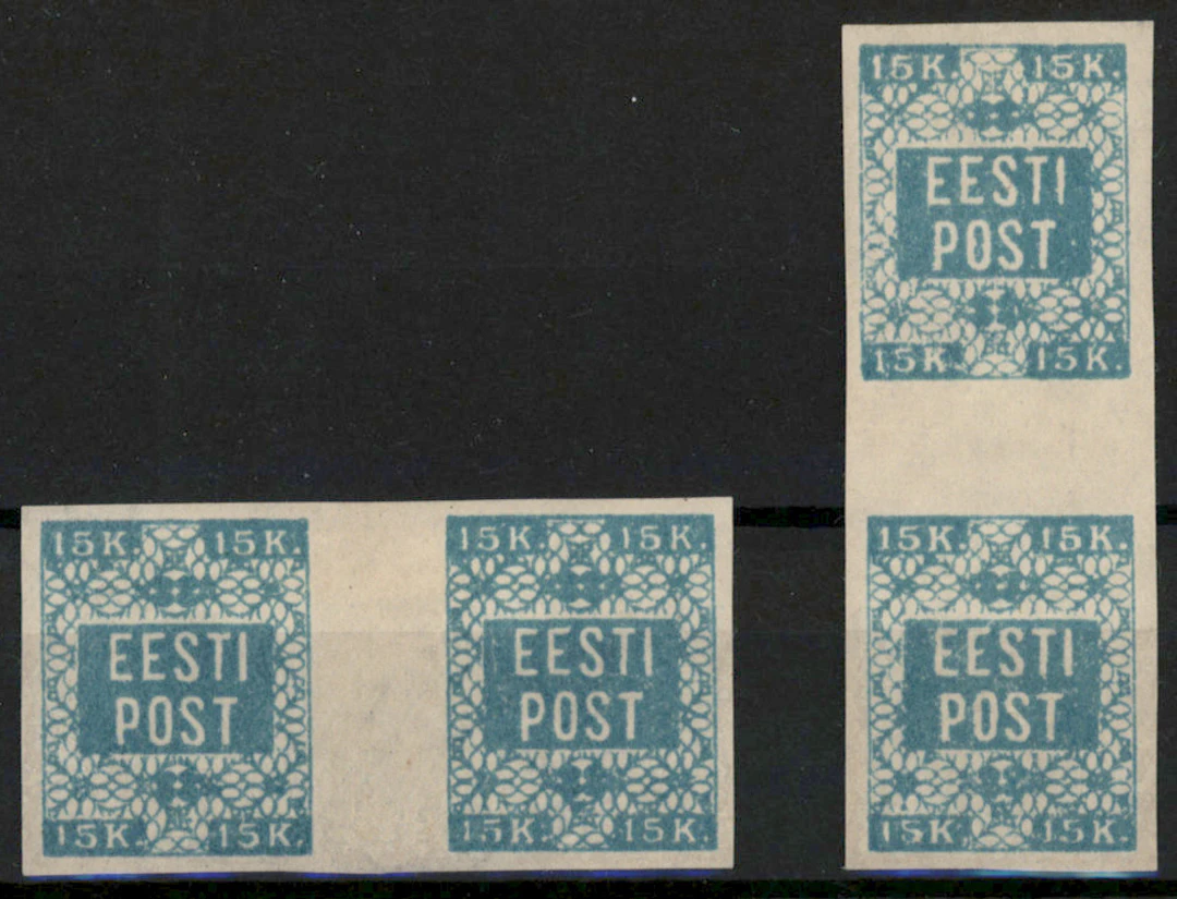 1918 Flower design 15 kopek Mi 2, mint * horizontal pair with gutter